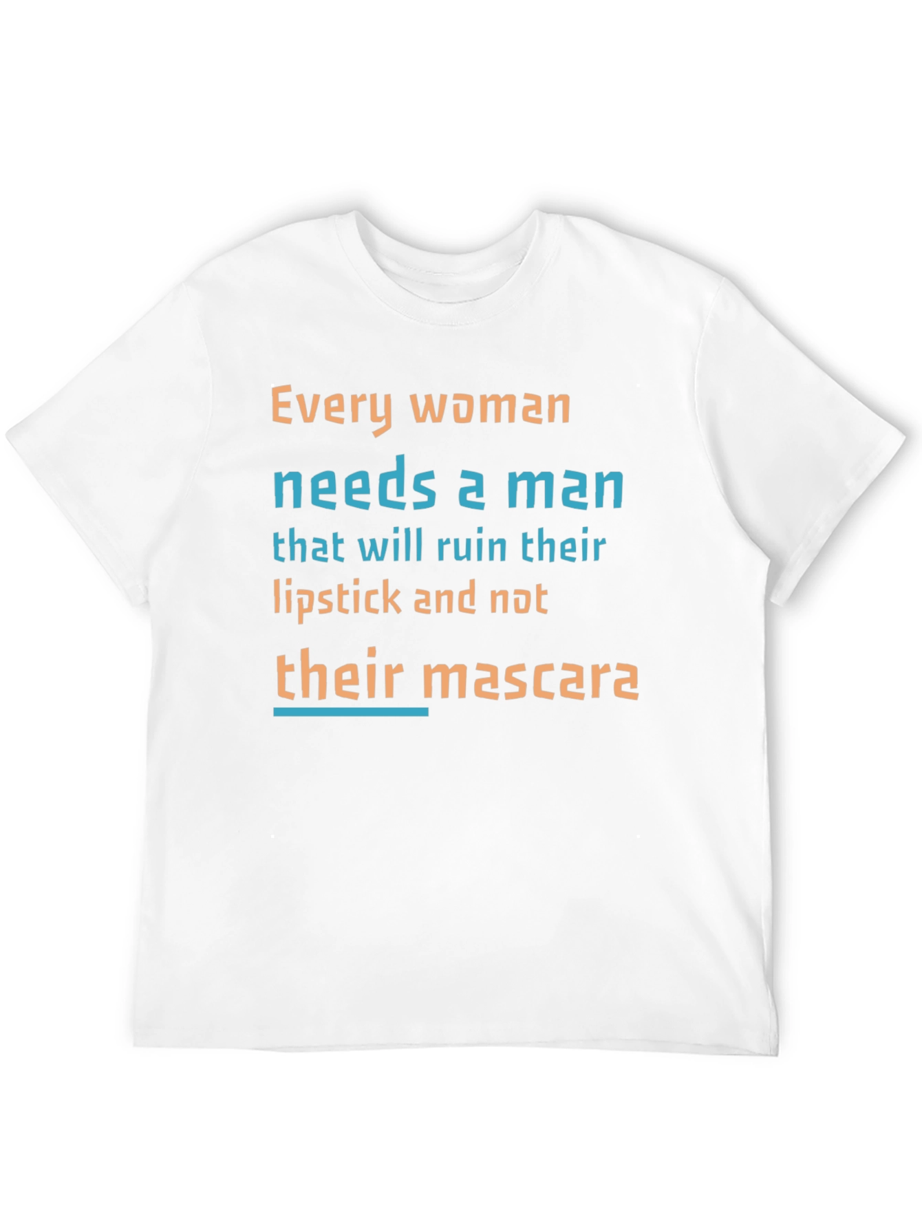 Black Funny Slogan T-Shirt: Lipstick Not Mascara view 12