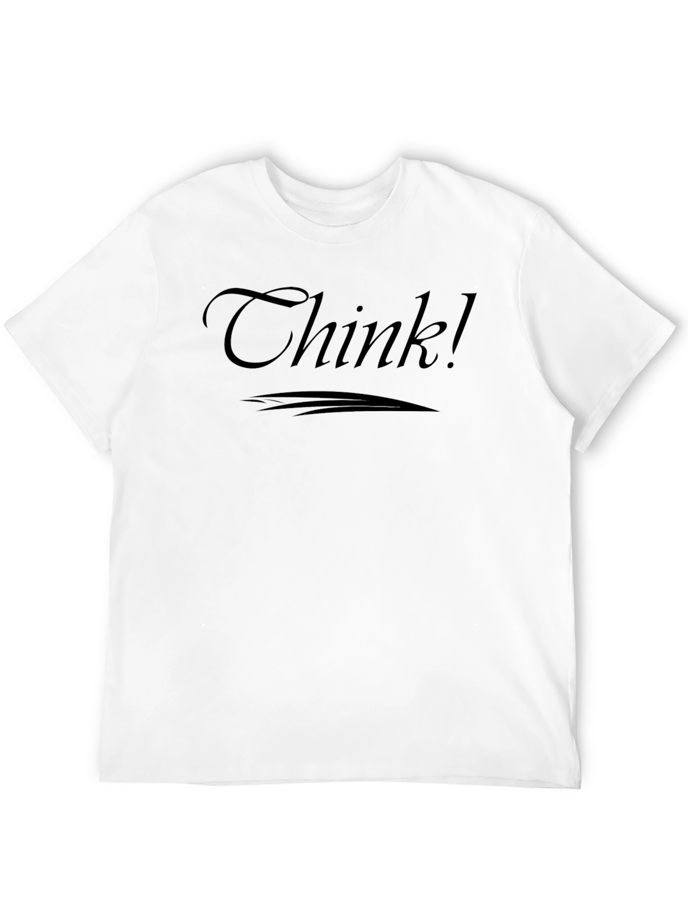 Black Think! Black Graphic Tee - Unique Design view 12