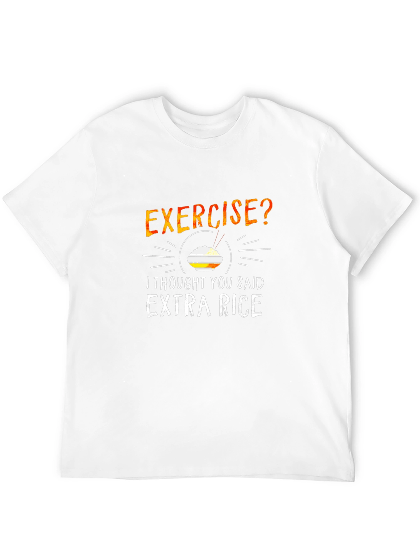 Black Funny Exercise Extra Rice Graphic Tee view 12