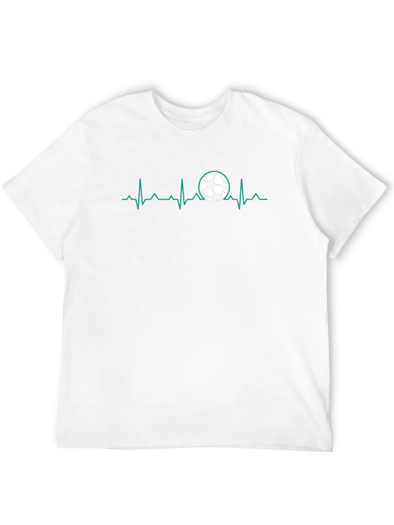 Black Soccer Heartbeat T-Shirt - Black view 12