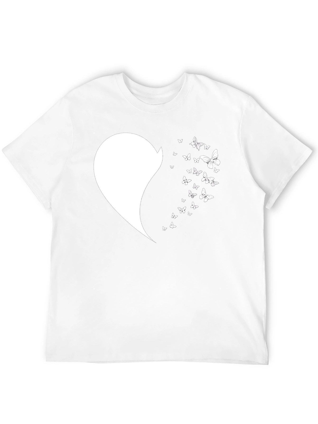 Black Butterfly Heart Graphic Tee - Black view 12