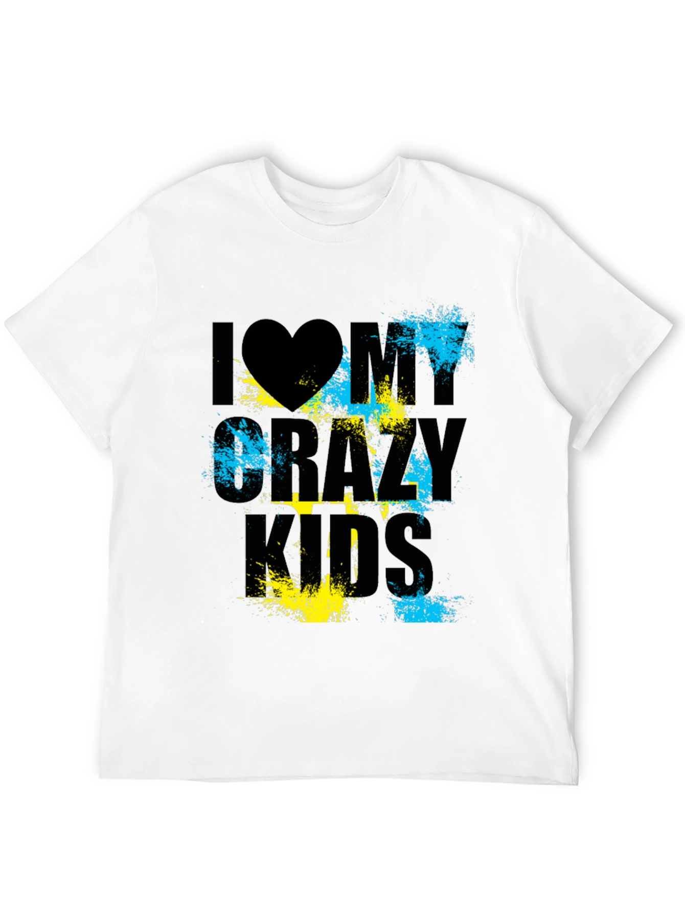 Black I Heart My Crazy Kids Graphic T-Shirt view 12