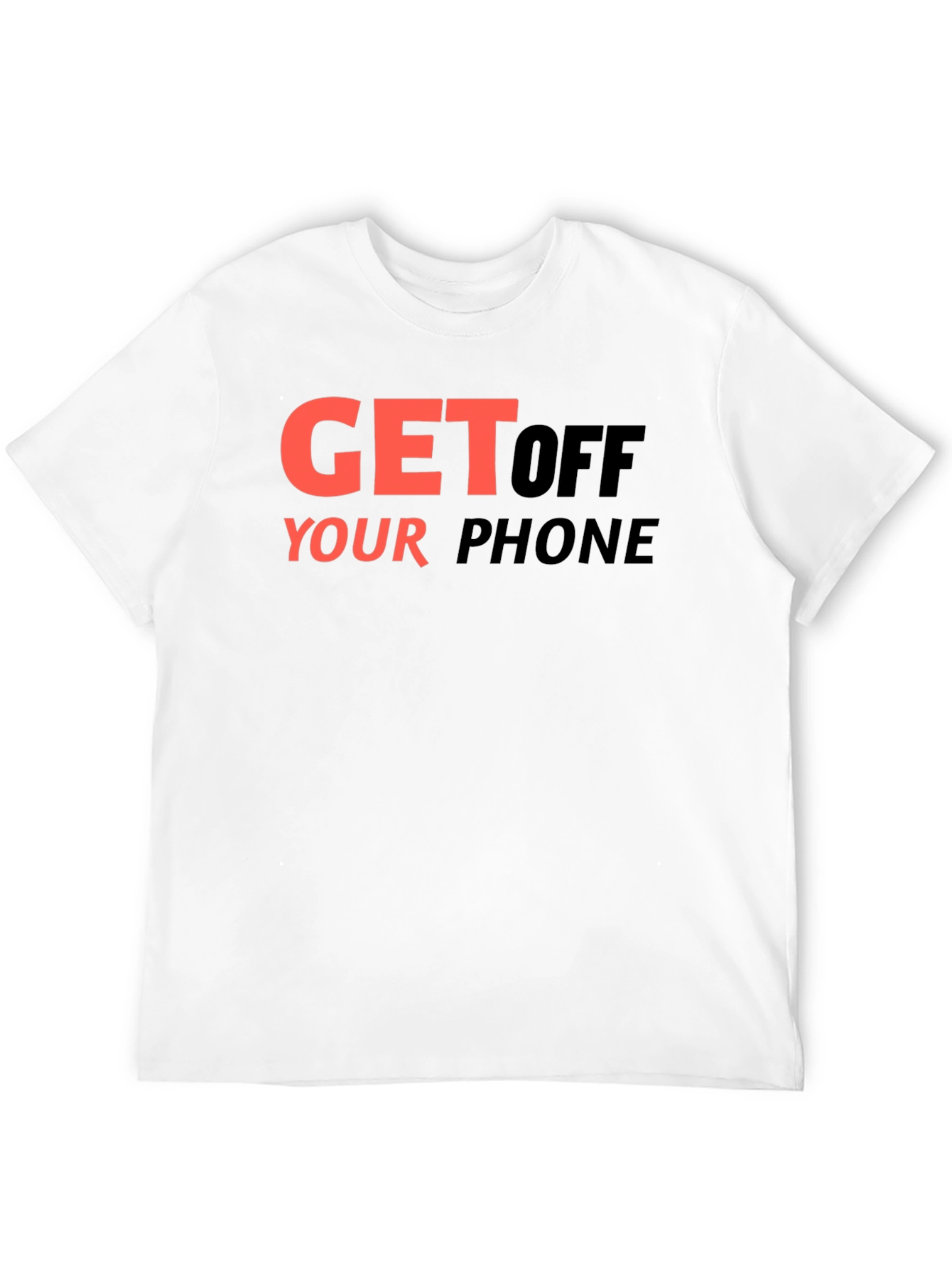 Black Get Off Your Phone Graphic Tee - Black view 12