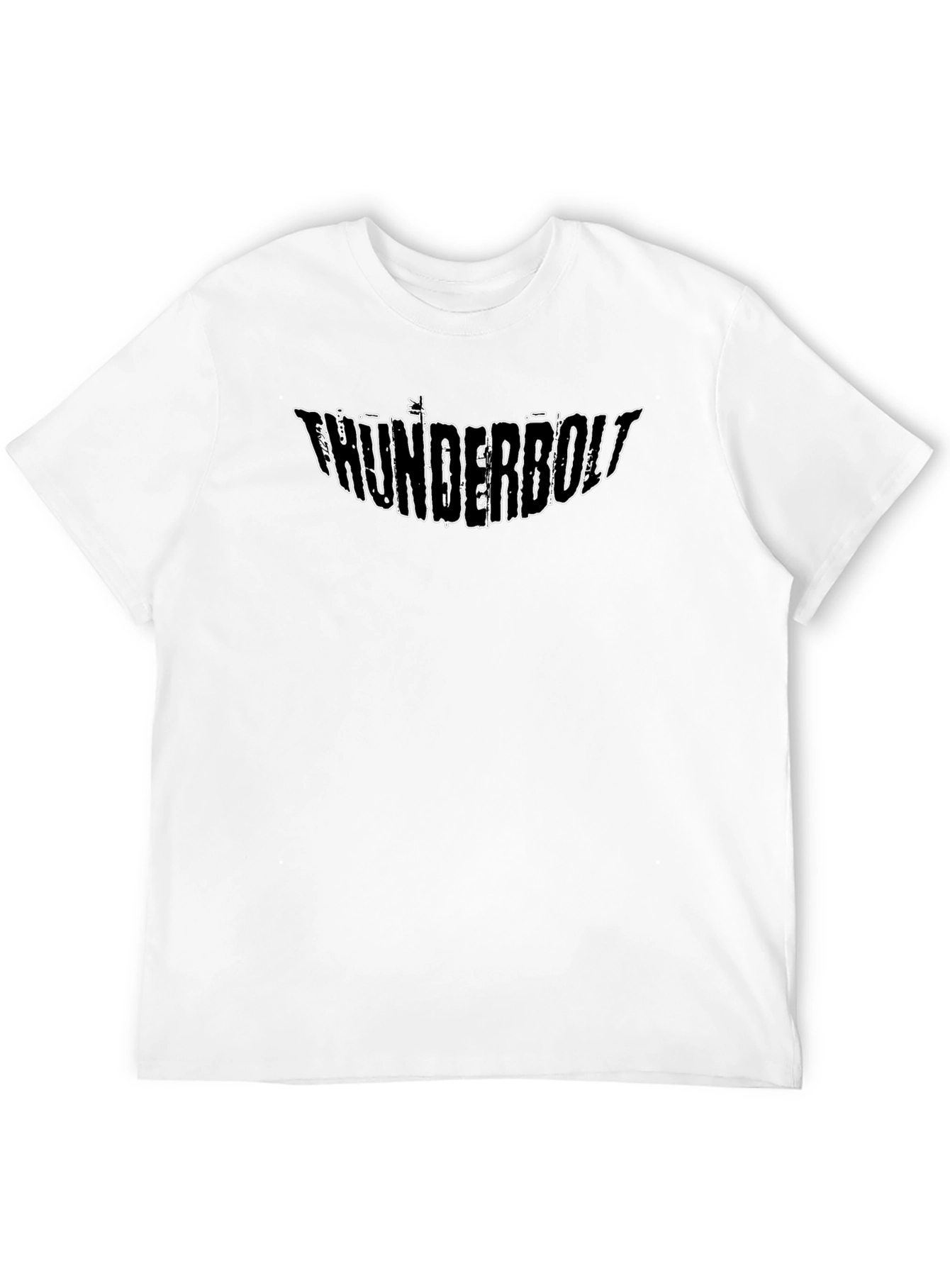 Black Thunderbolt Graphic Print Black T-Shirt view 12