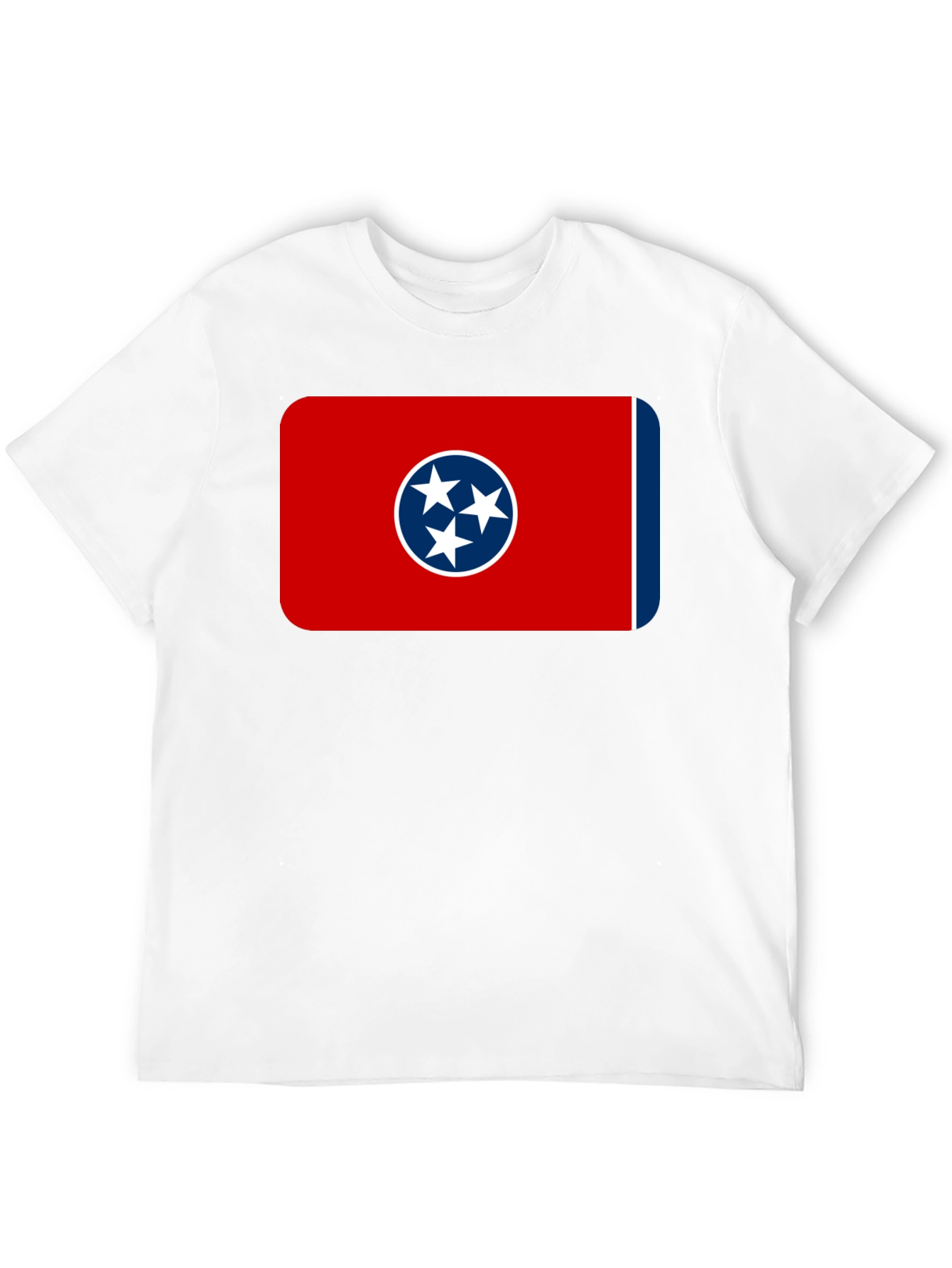 Black Tennessee Flag T-Shirt -  Black Crew Neck Tee view 12