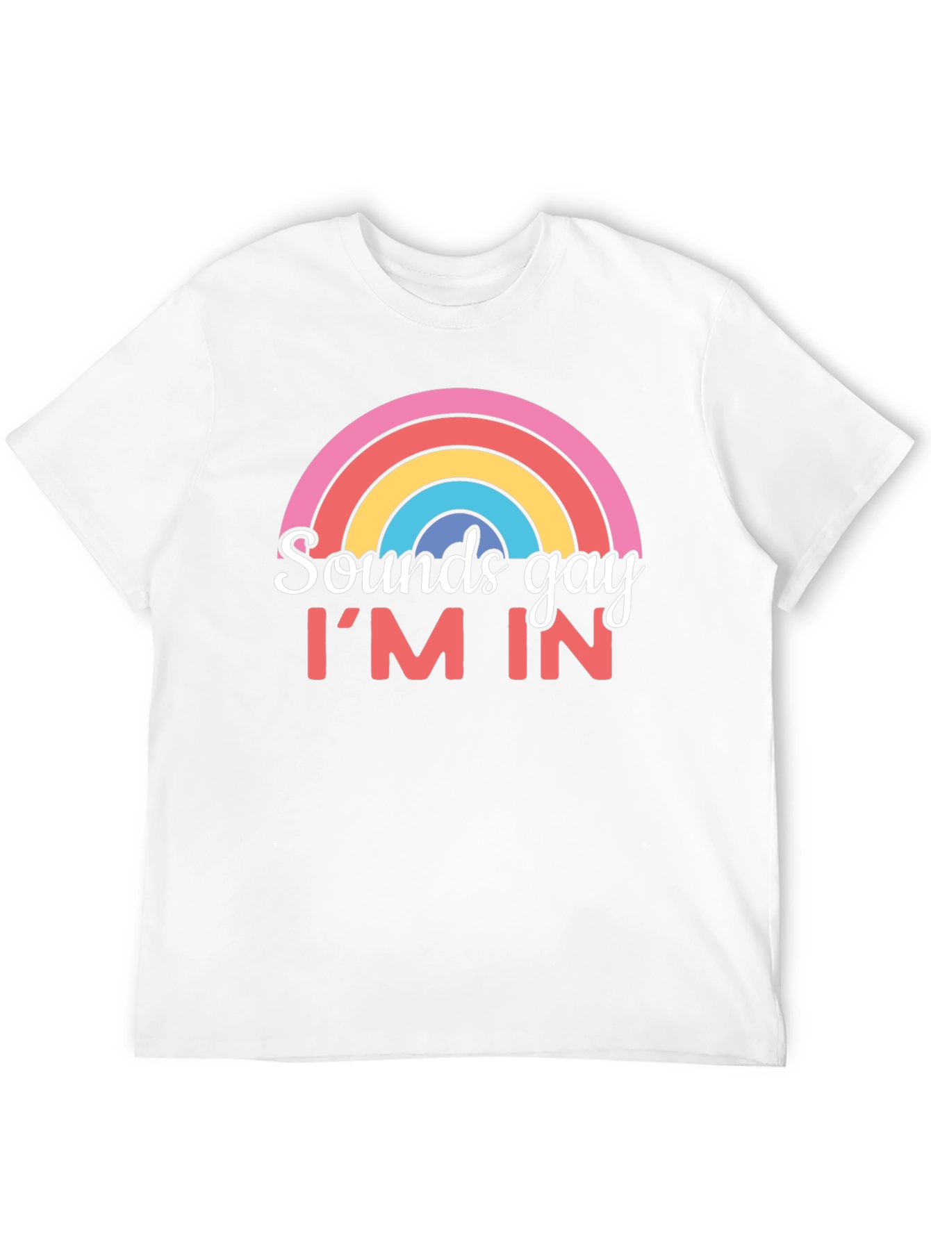 Black Sounds Gay I'm In T-Shirt Rainbow Graphic Tee view 12