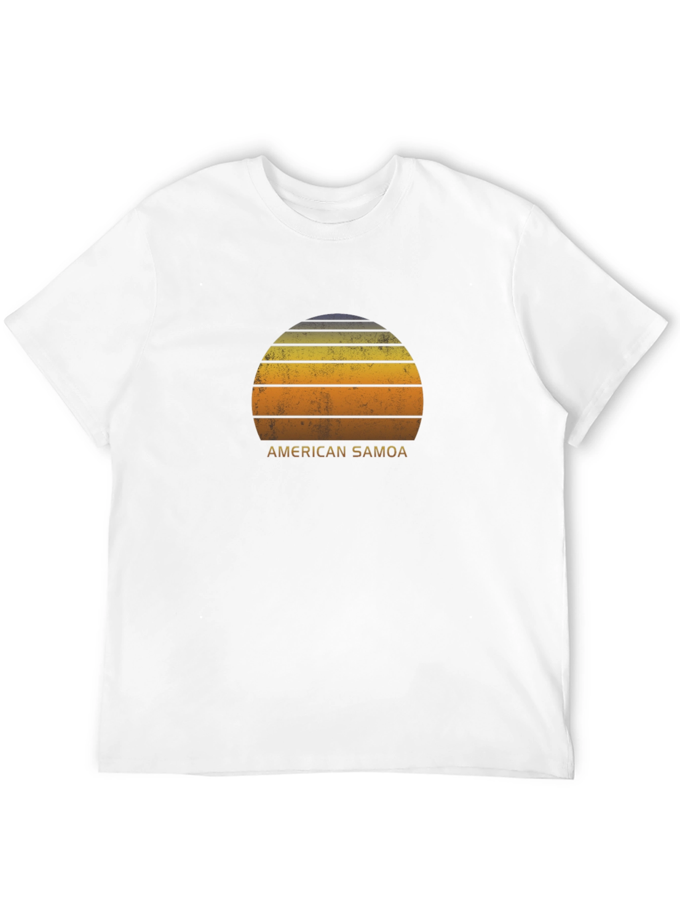Black American Samoa Sunset Graphic T-Shirt view 12