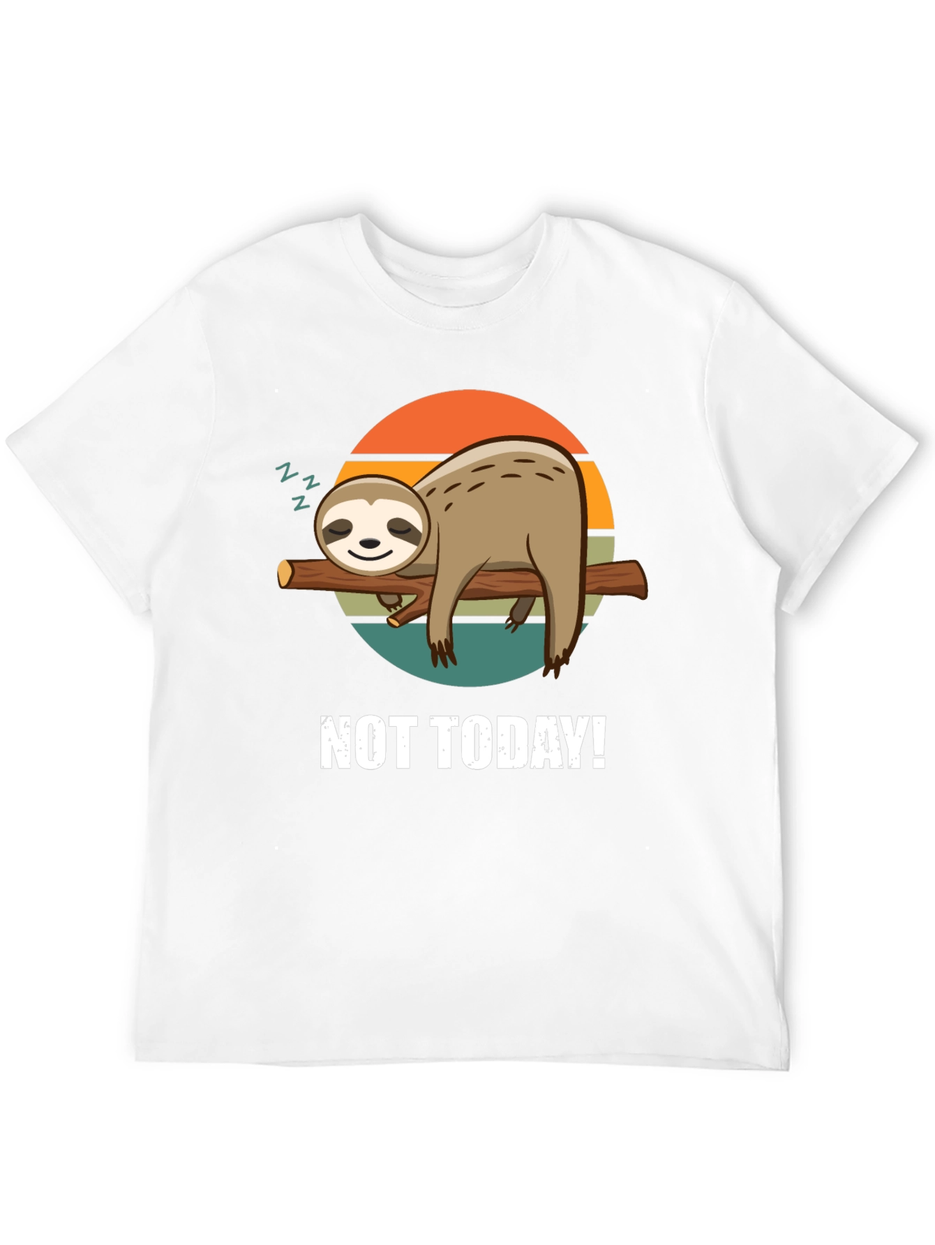 Black Not Today Sloth Graphic Tee - Relaxed Comfort view 12