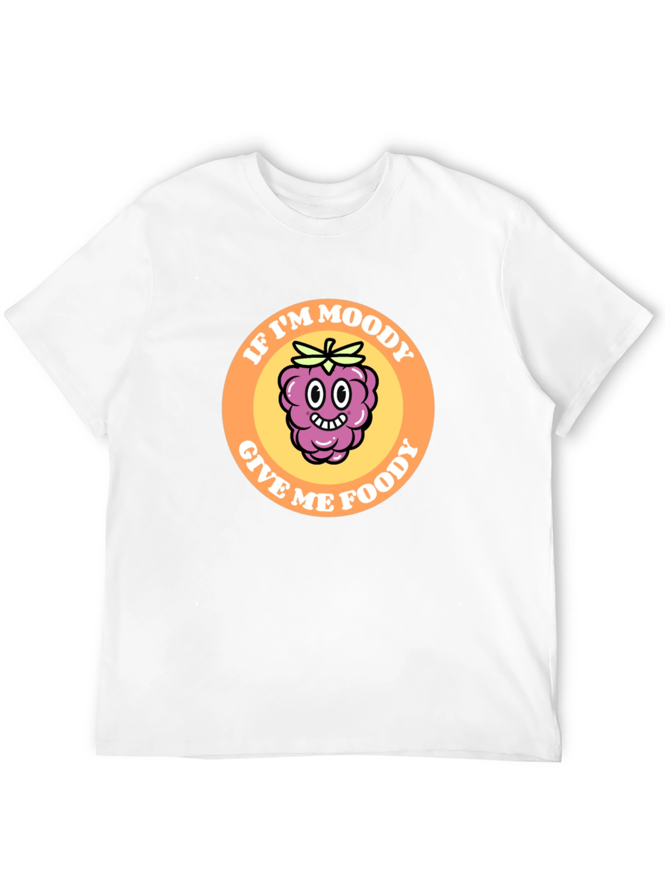 Black Moody Raspberry Graphic Tee - Black Cotton T-Shirt view 12