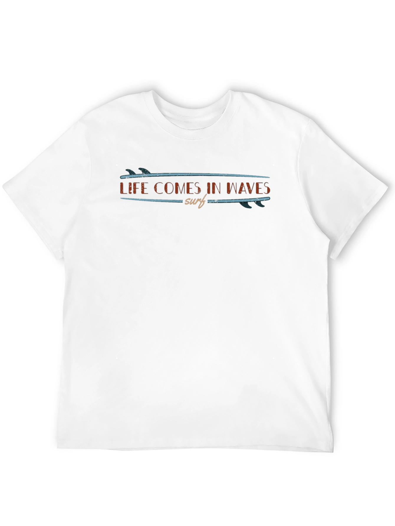 Black Life Comes in Waves Surf T-Shirt view 12