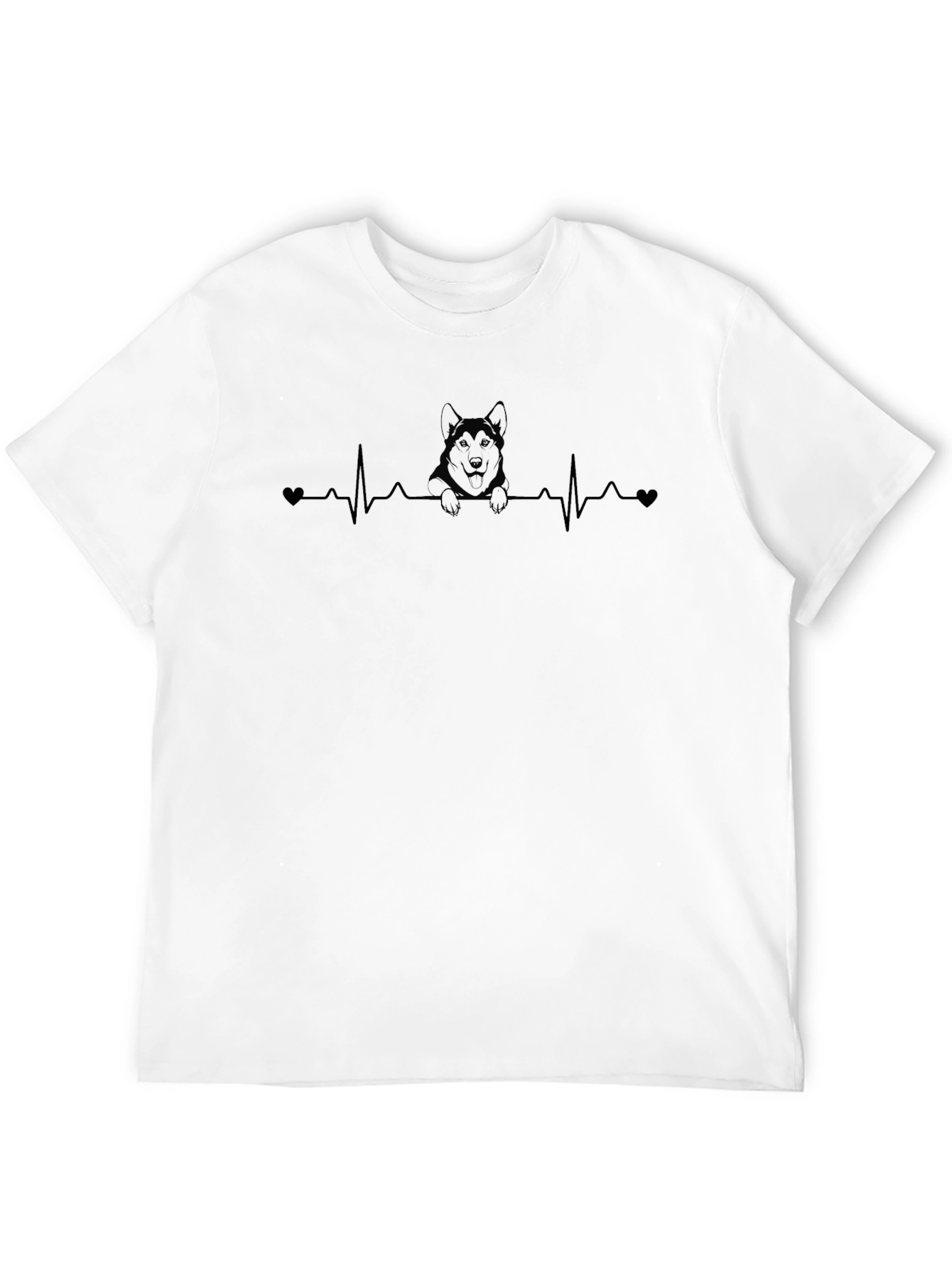 Black Dog Heartbeat T-Shirt - Black, Casual view 12