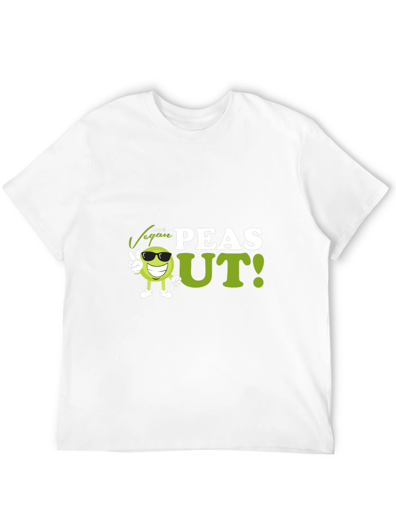 Black Vegan Peas Out T-Shirt - Funny Plant Based Tee view 12