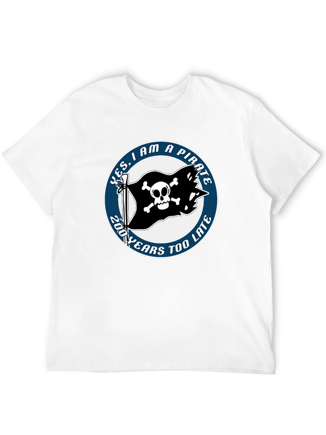 Black Pirate T-Shirt - Funny Skull and Crossbones Tee view 12