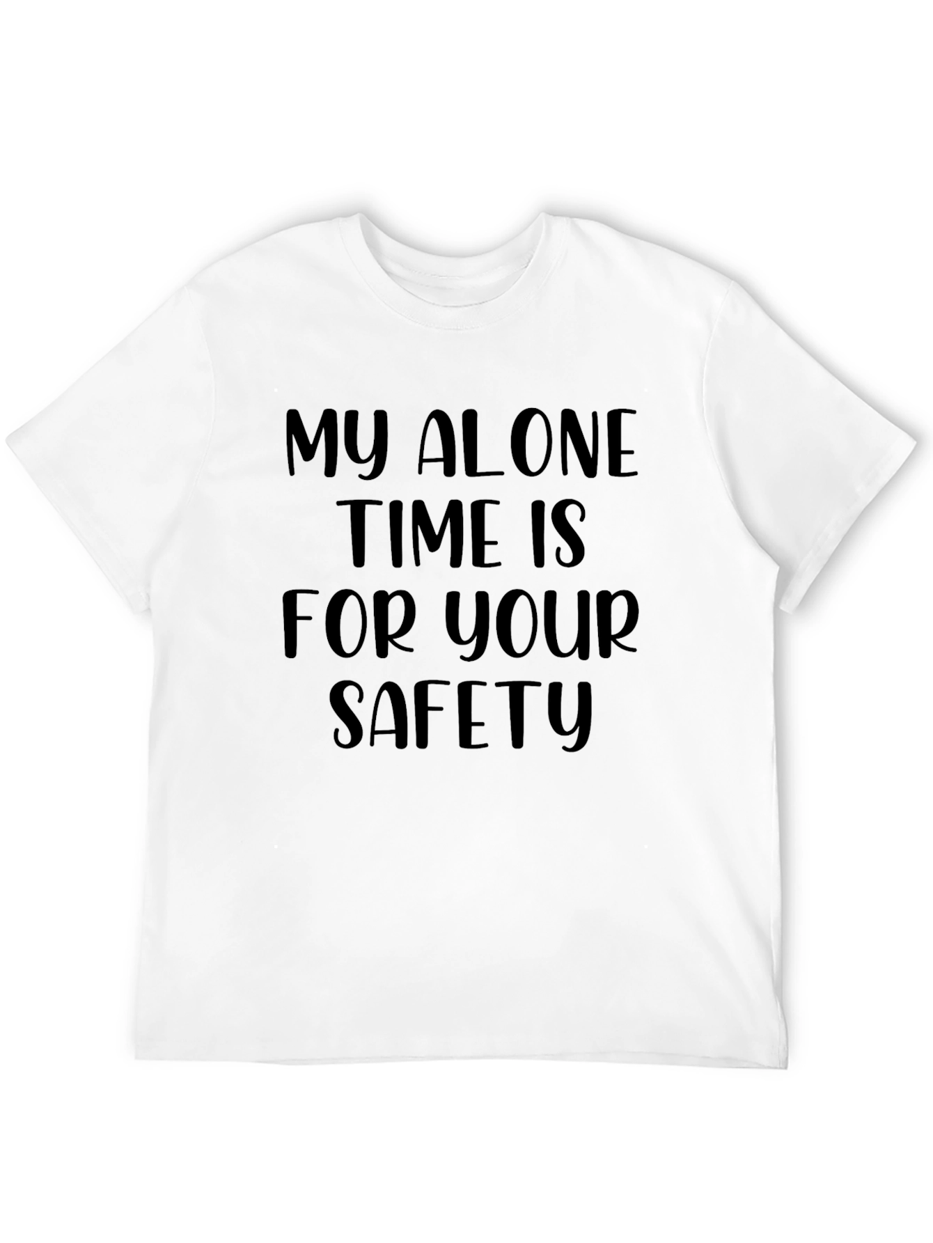 Black Funny "My Alone Time" Graphic Tee - Black view 12