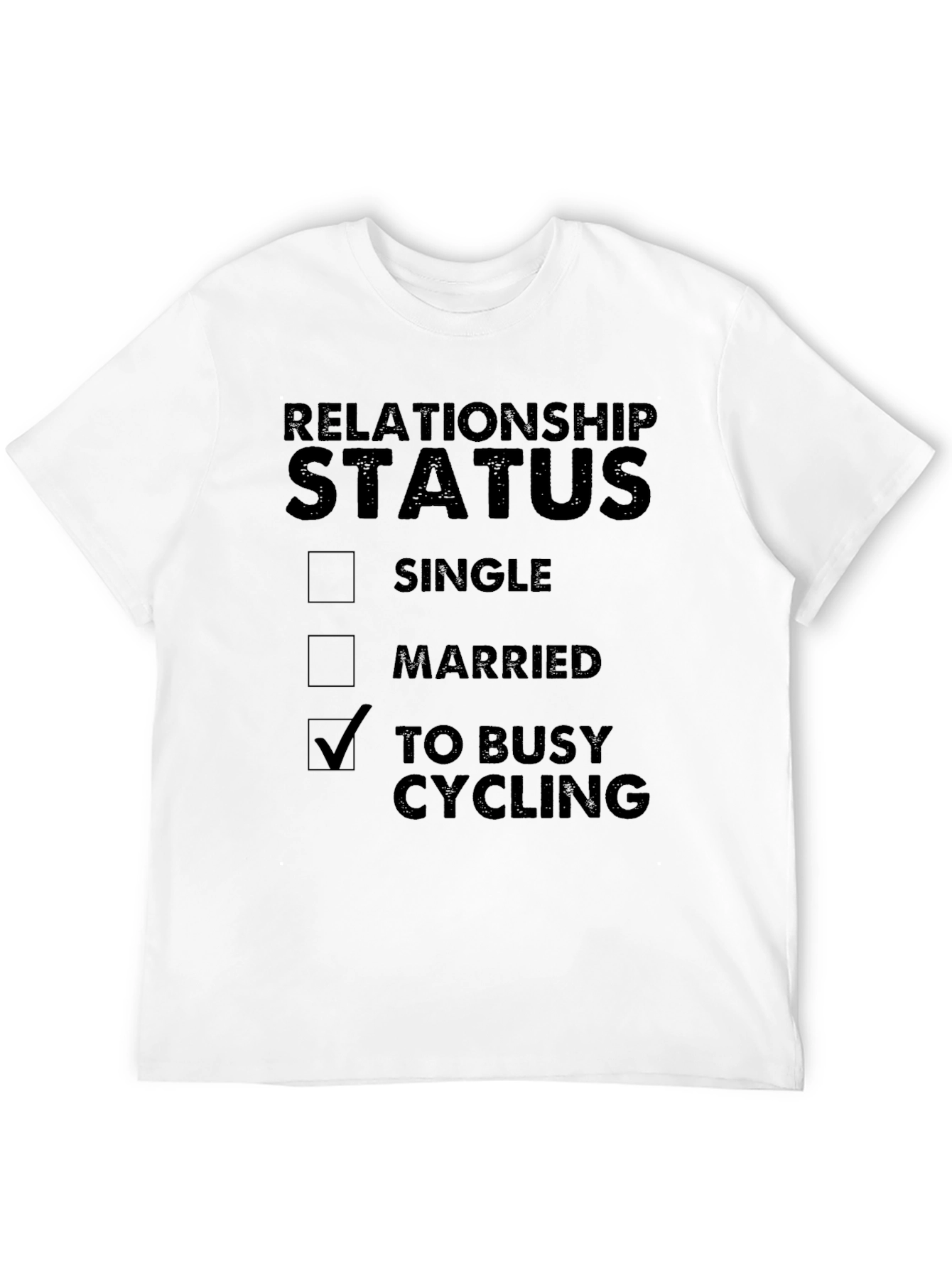 Black Funny Cycling Relationship Status T-Shirt view 12