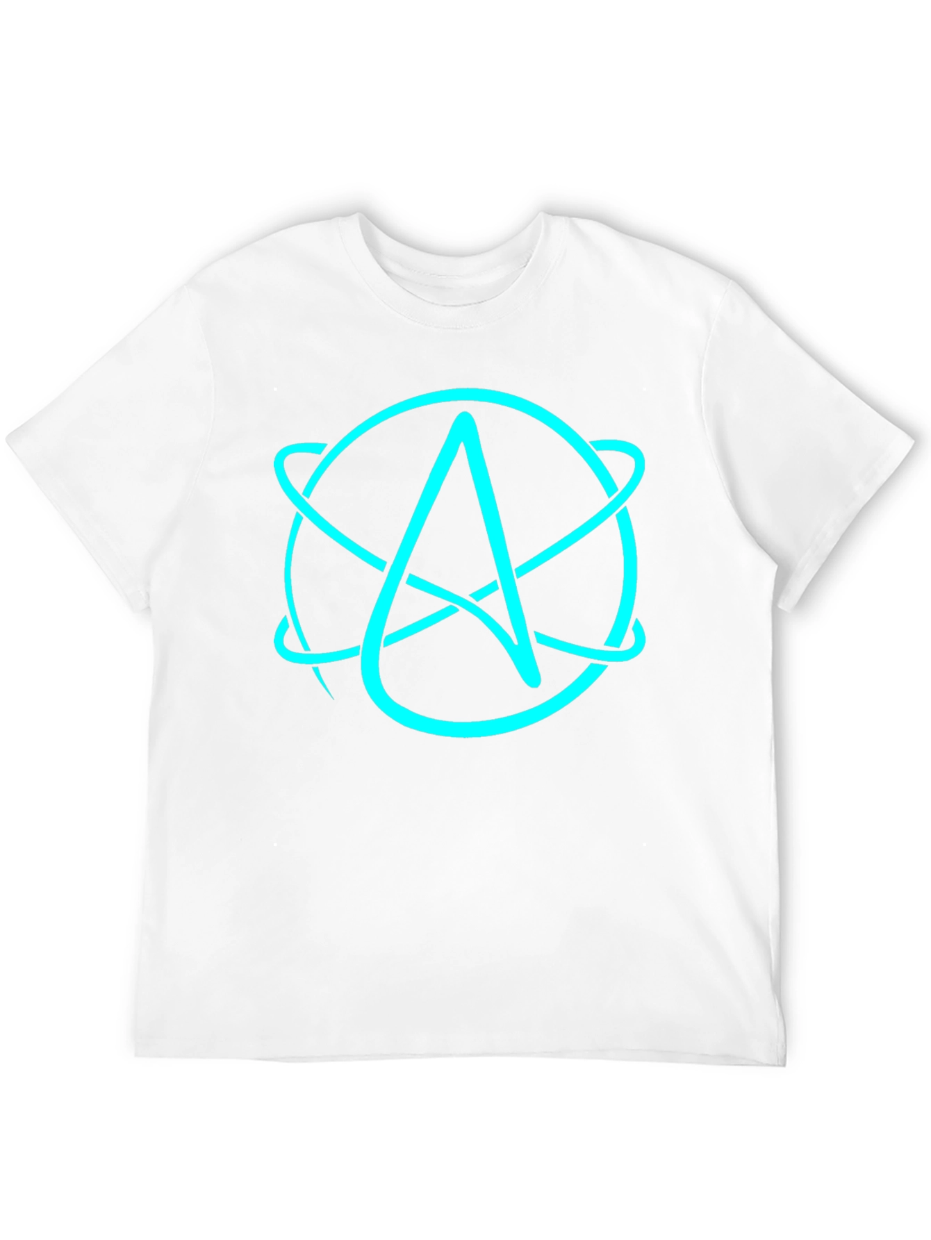 Black Atheist Atom Symbol Black T-Shirt view 12