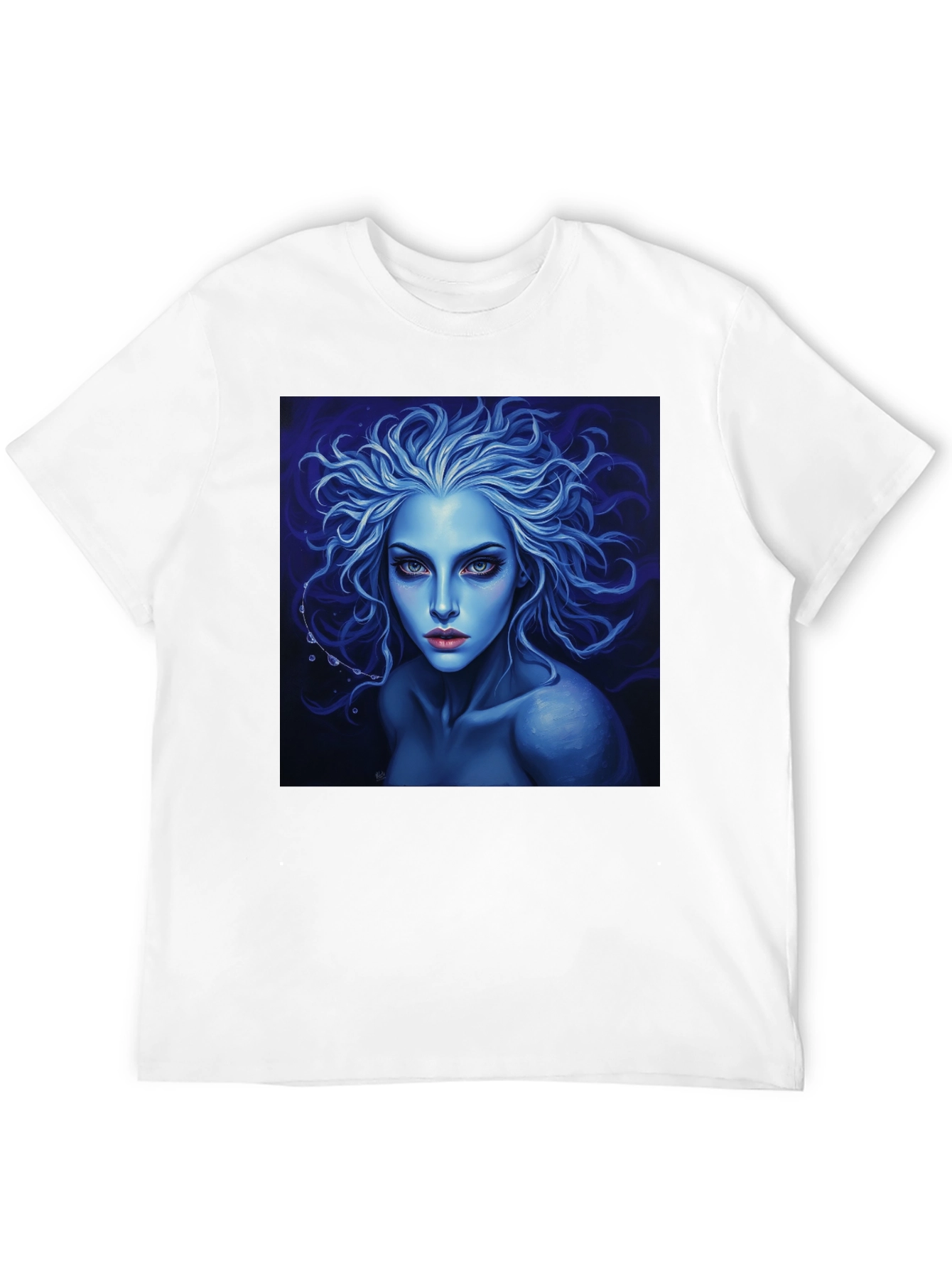 Black Blue Enchantress Graphic Tee - Dark Fantasy Style view 12
