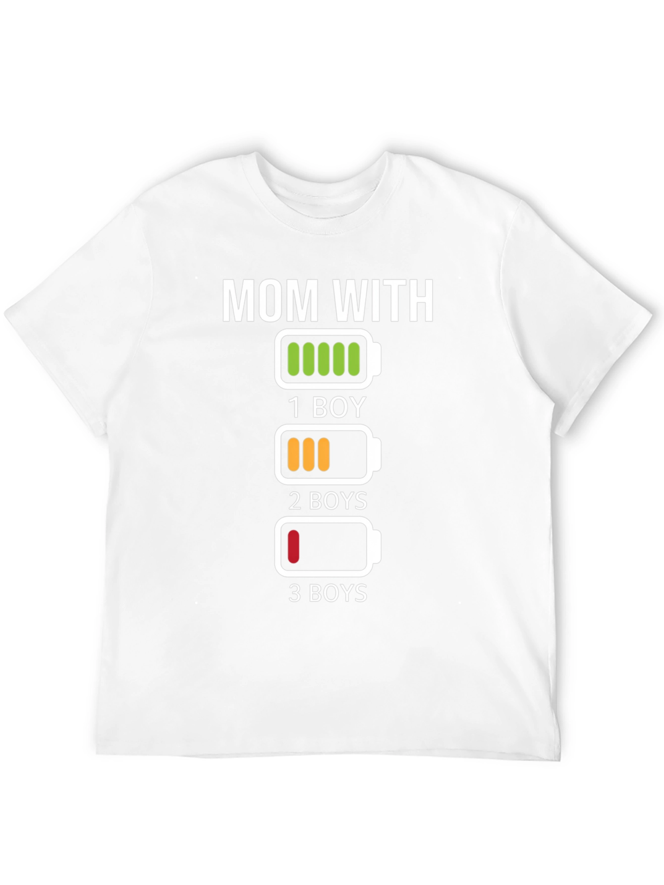 Mom With Boys Battery T-Shirt - Funny Mother's Day Gift - 12