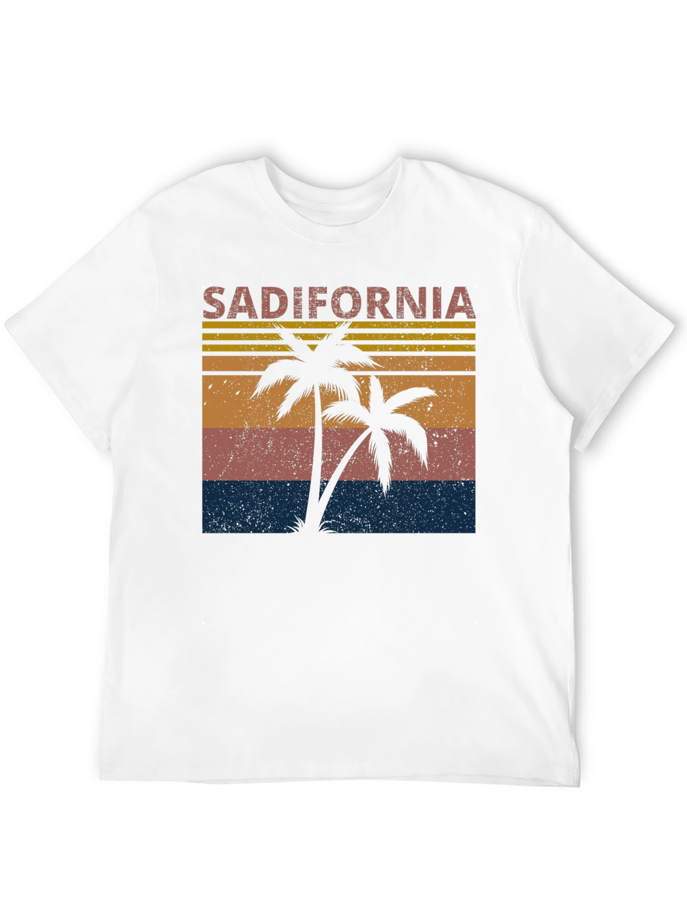 Black Sadifornia Palm Tree Retro Graphic T-Shirt view 12
