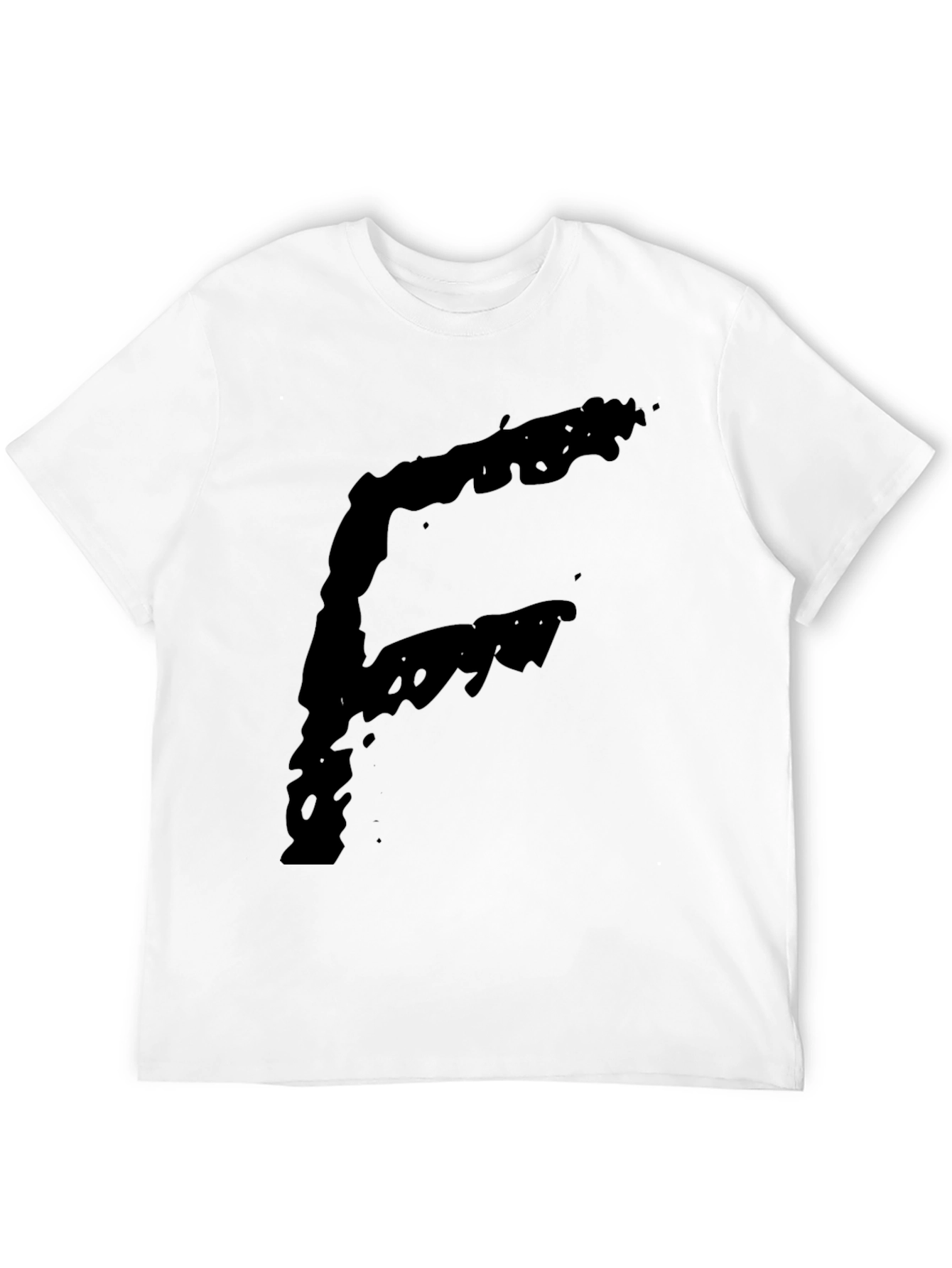 Black Bold Letter 'F' Graphic T-Shirt - Black view 12