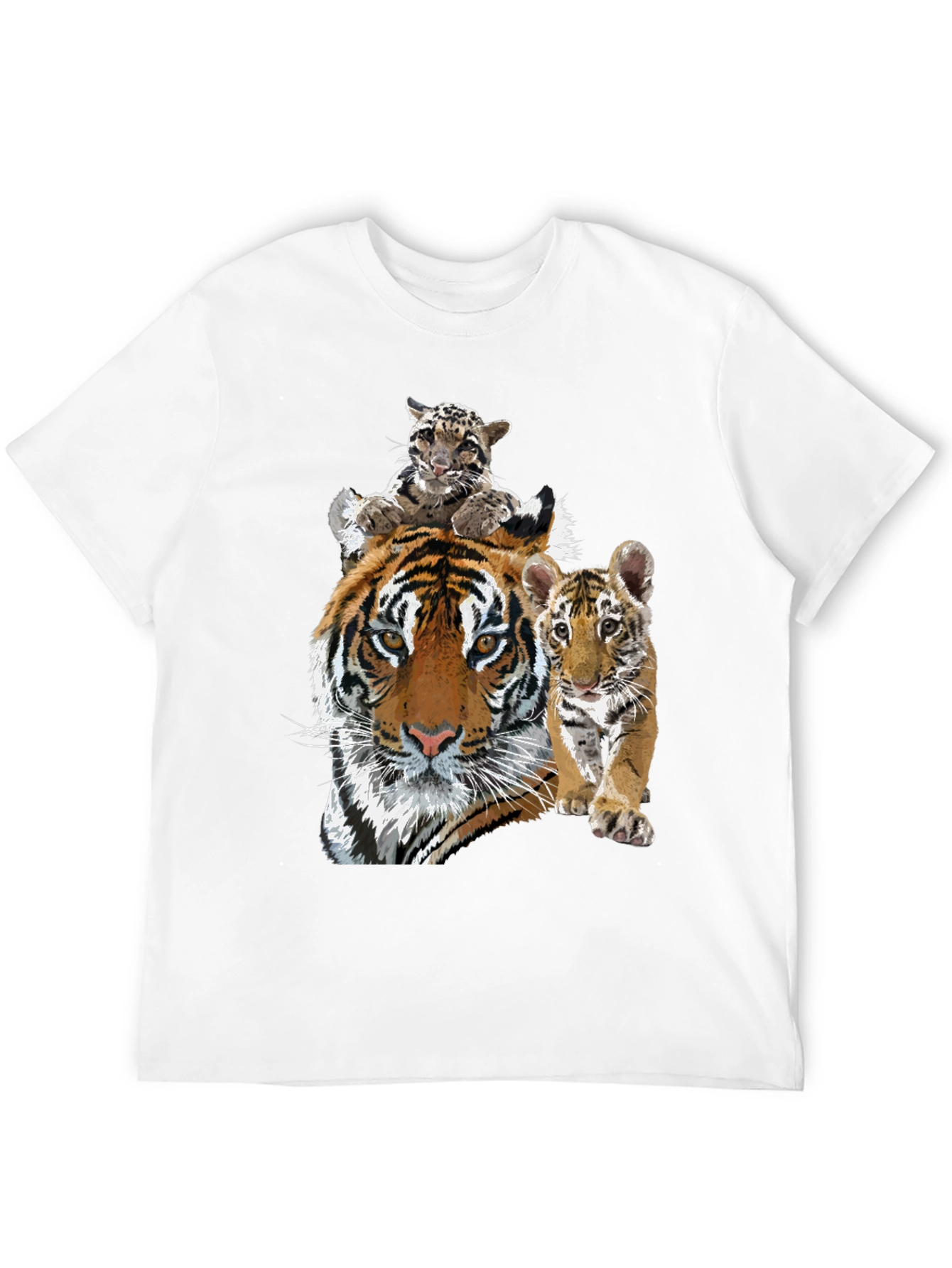 Black Tiger Family Graphic Print Tee view 12