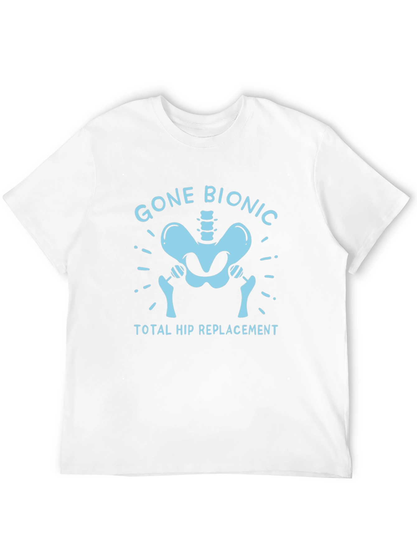 Black Gone Bionic Hip Replacement T-Shirt view 12