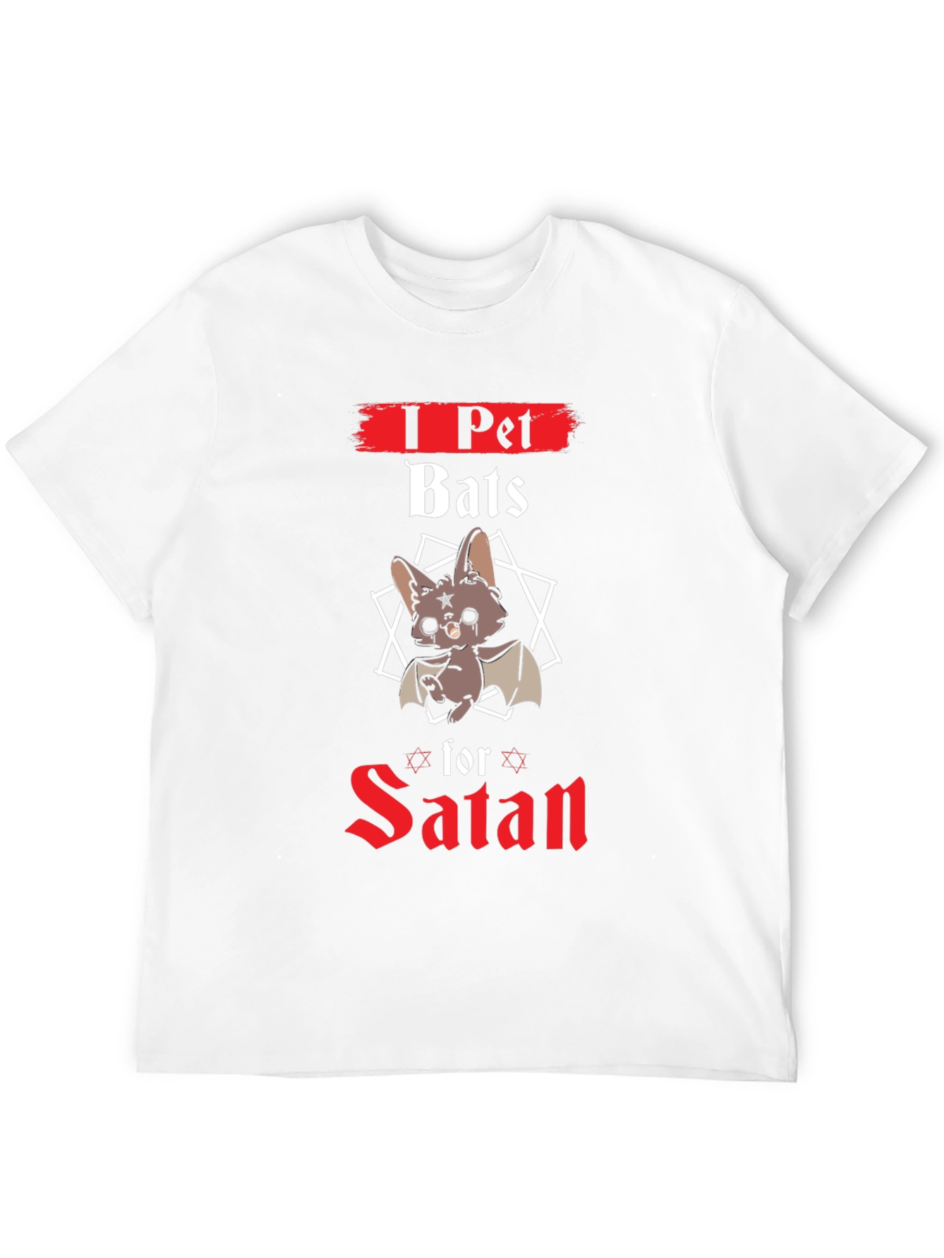 Black I Pet Bats for Satan Graphic Tee view 12