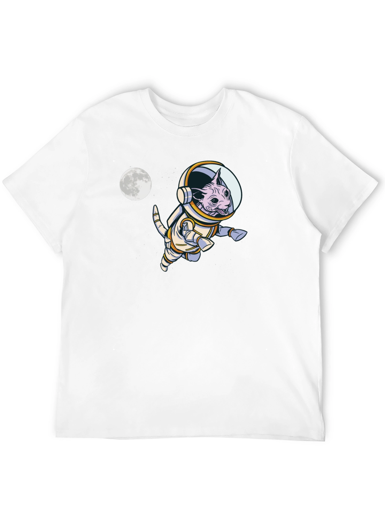 Black Astronaut Cat T-Shirt - Space Kitty Tee view 12