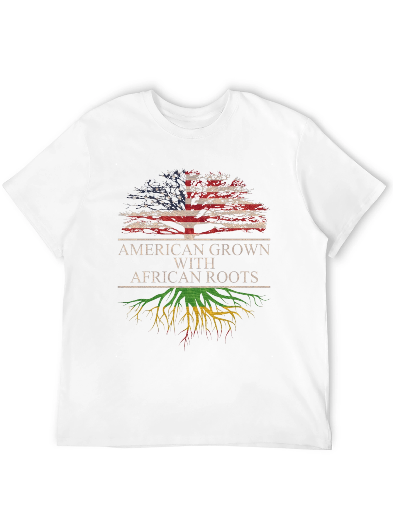 Black American Grown African Roots T-Shirt view 12
