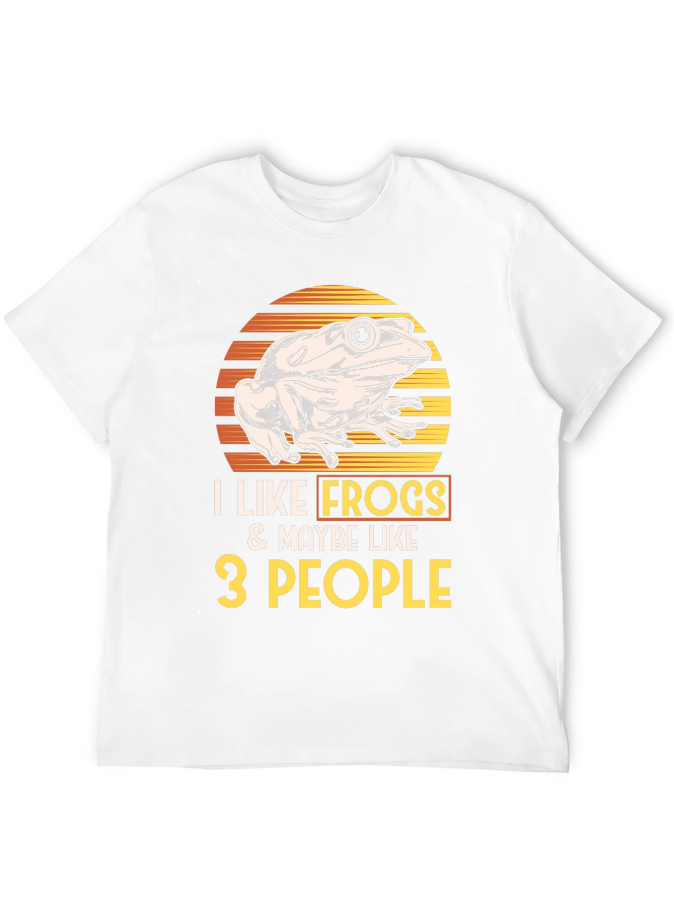 Black I Like Frogs and Maybe Like 3 People T-Shirt view 12