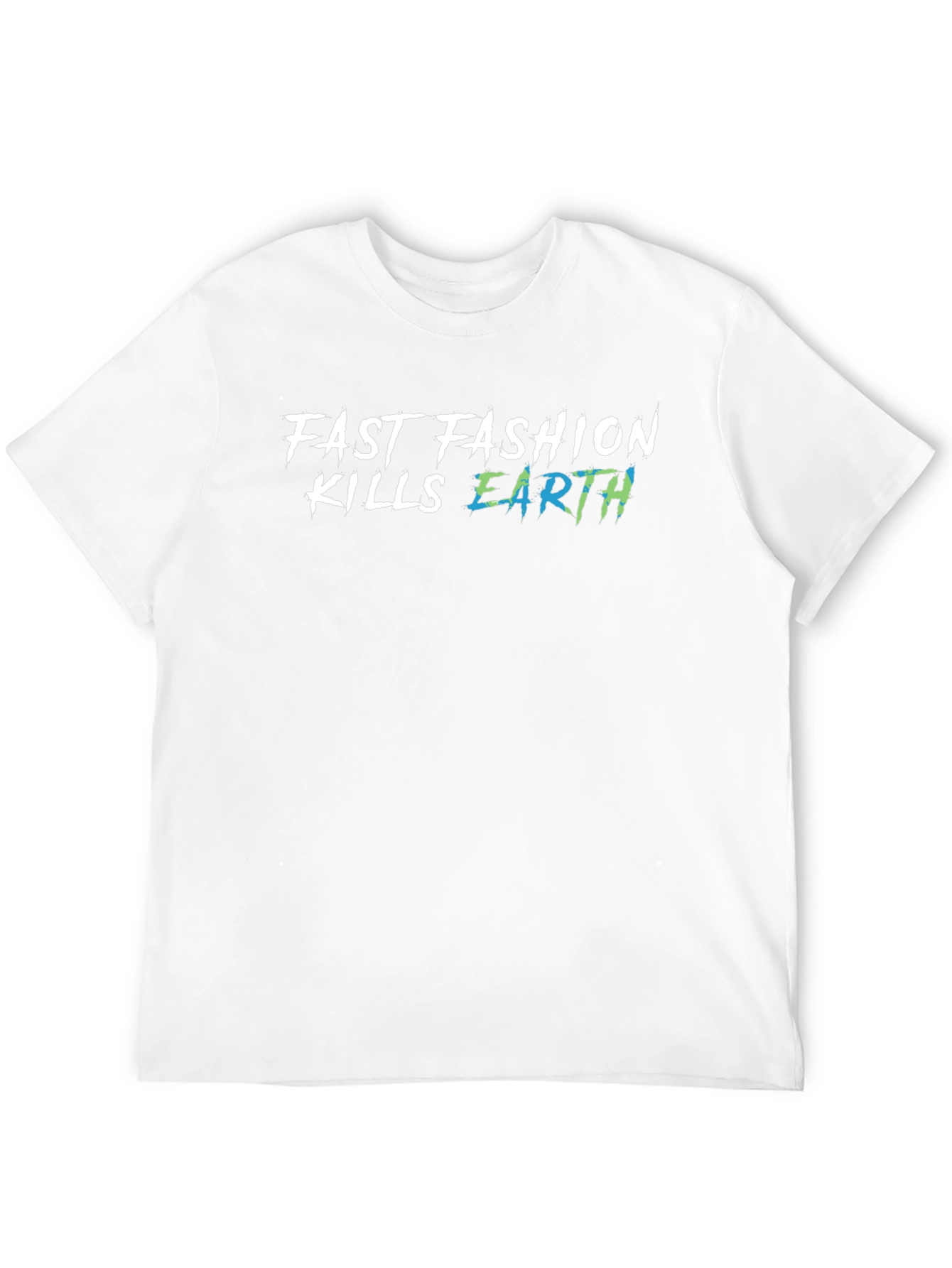 Black Fast Fashion Kills Earth Graphic T-Shirt view 12