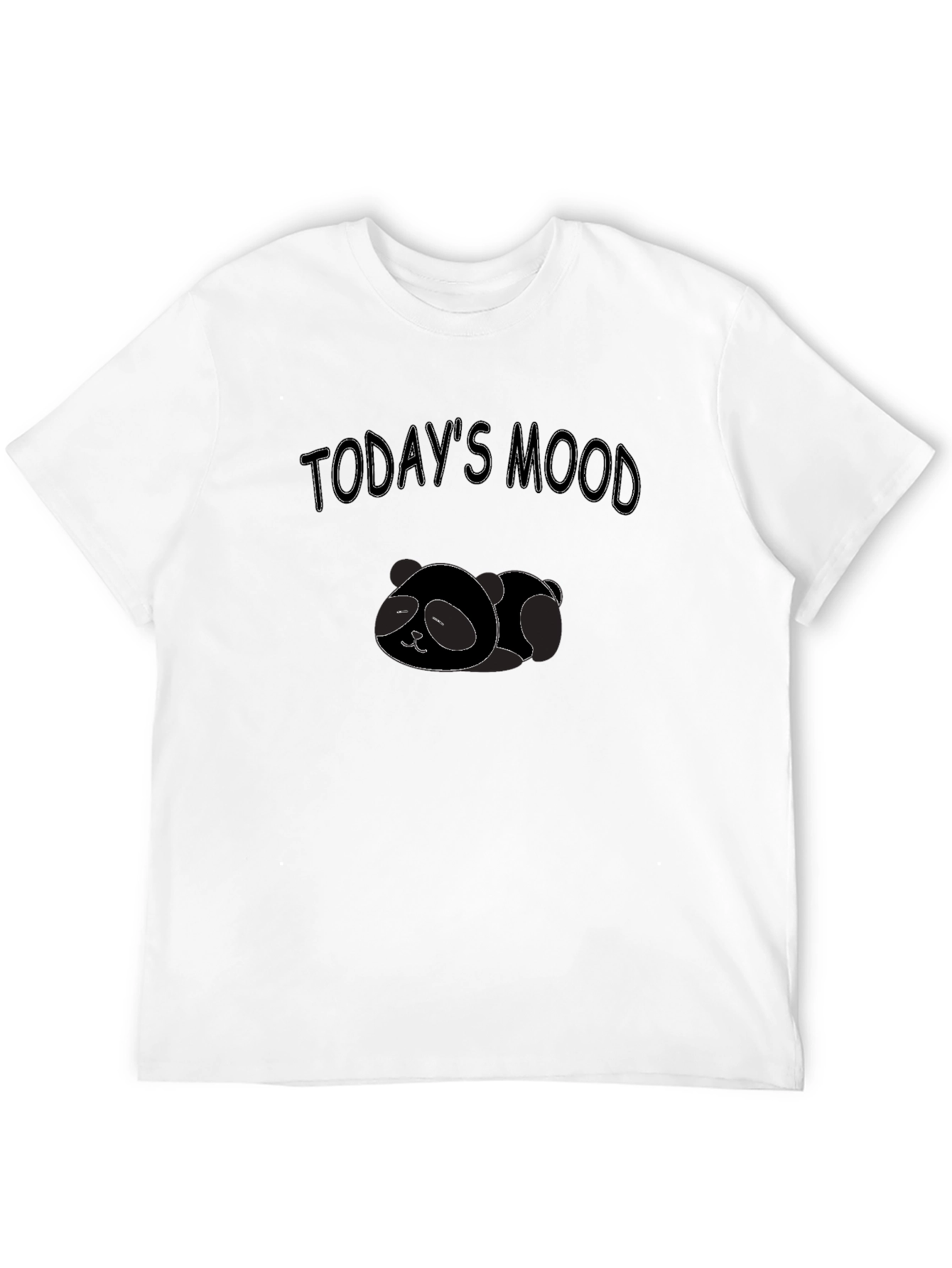 Black Today's Mood Panda T-Shirt - Relaxed & Comfy view 12