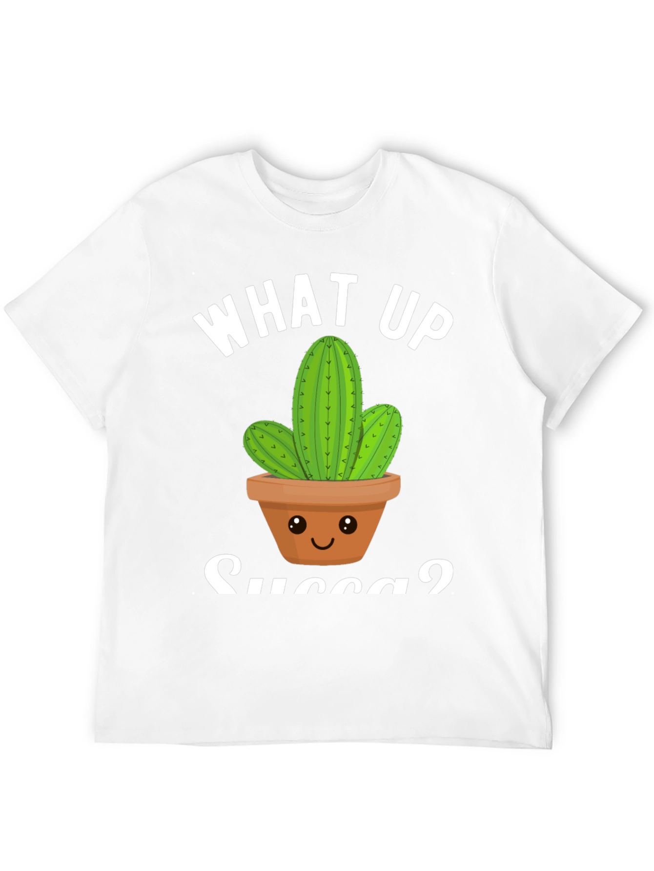 Black What Up Succa? Cactus Graphic T-Shirt view 12