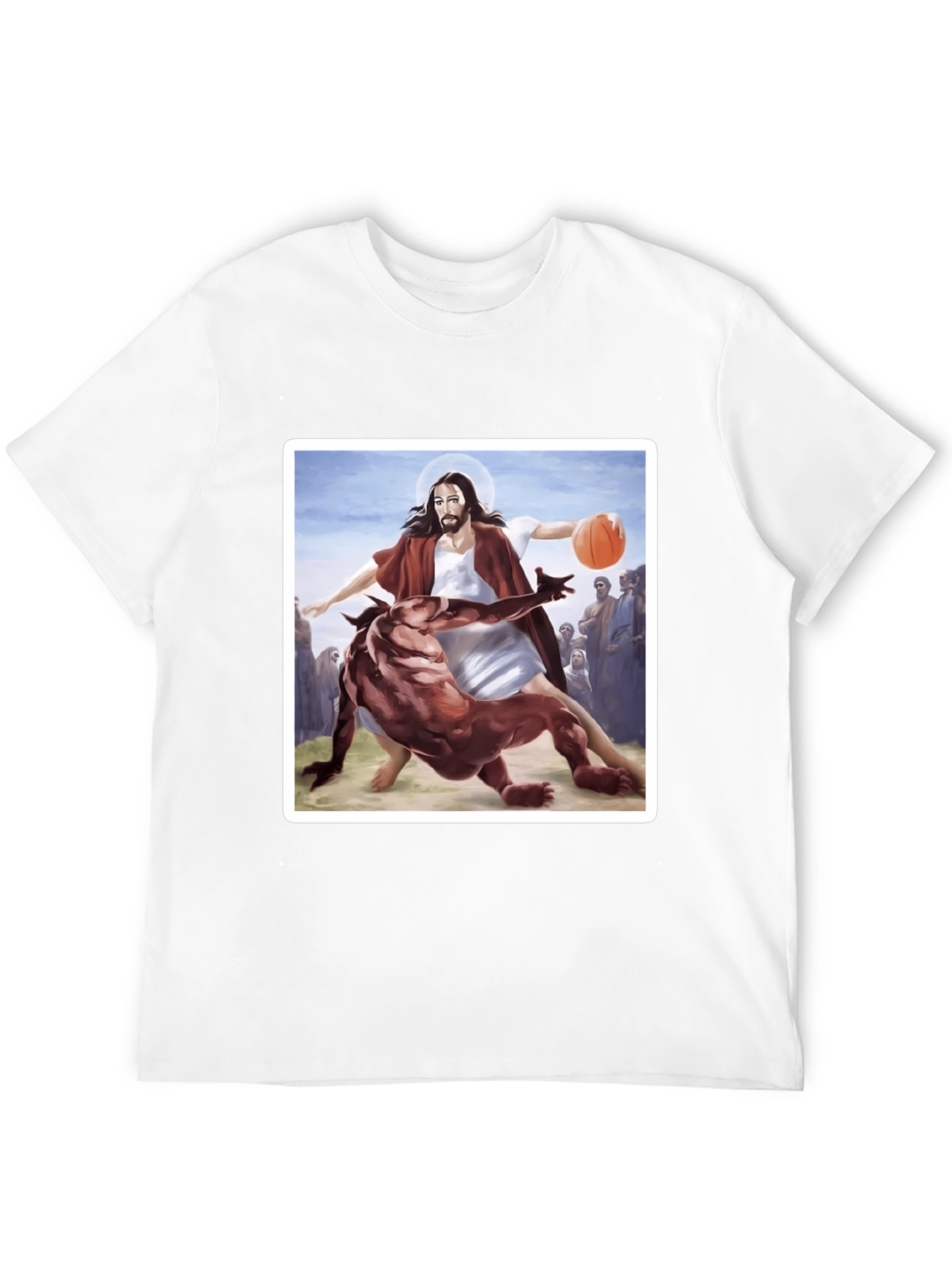 Black Jesus Basketball Graphic Tee - Black Cotton Blend view 12