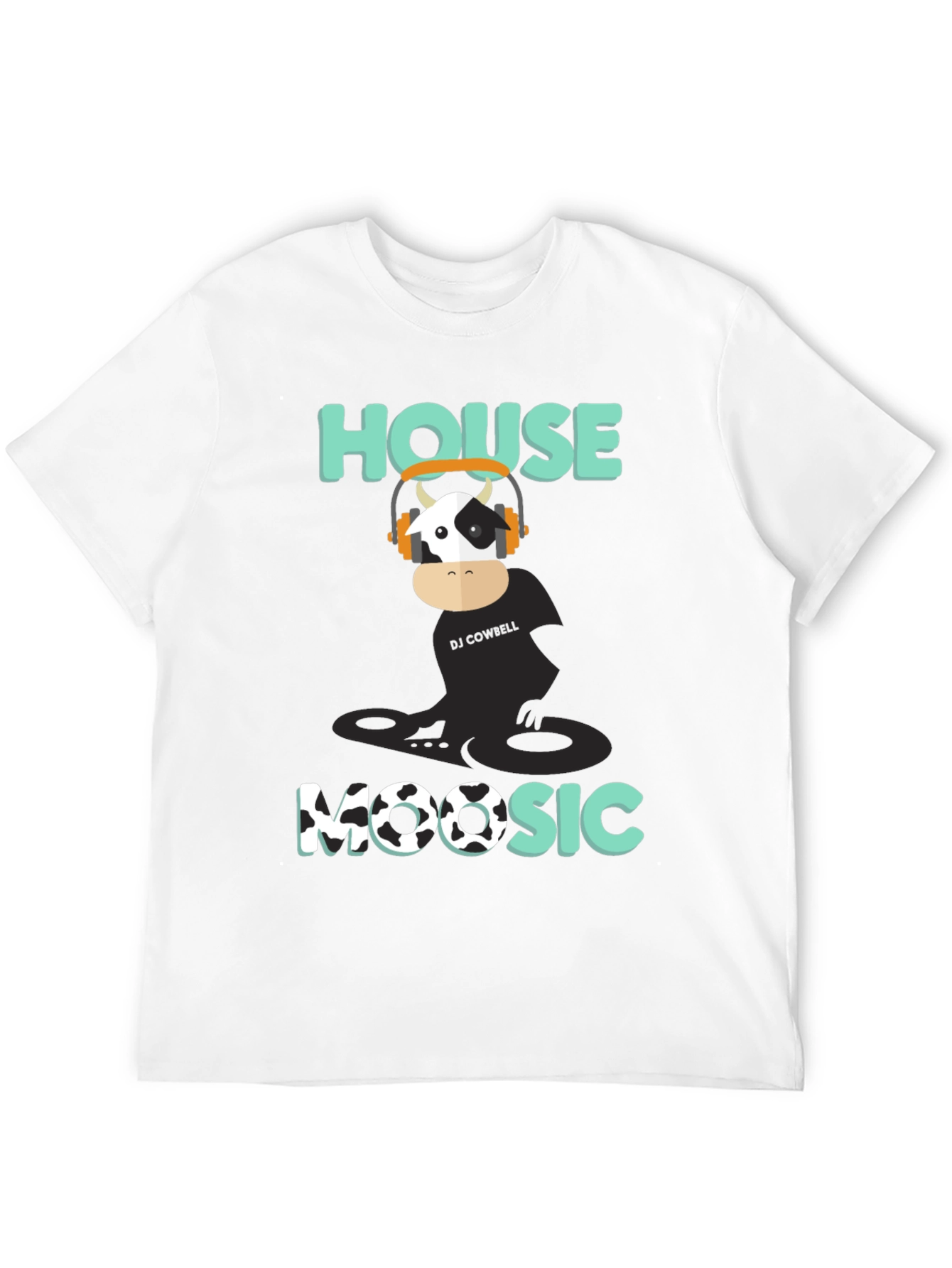 Black DJ Cowbell House Moosic T-Shirt - Black view 12