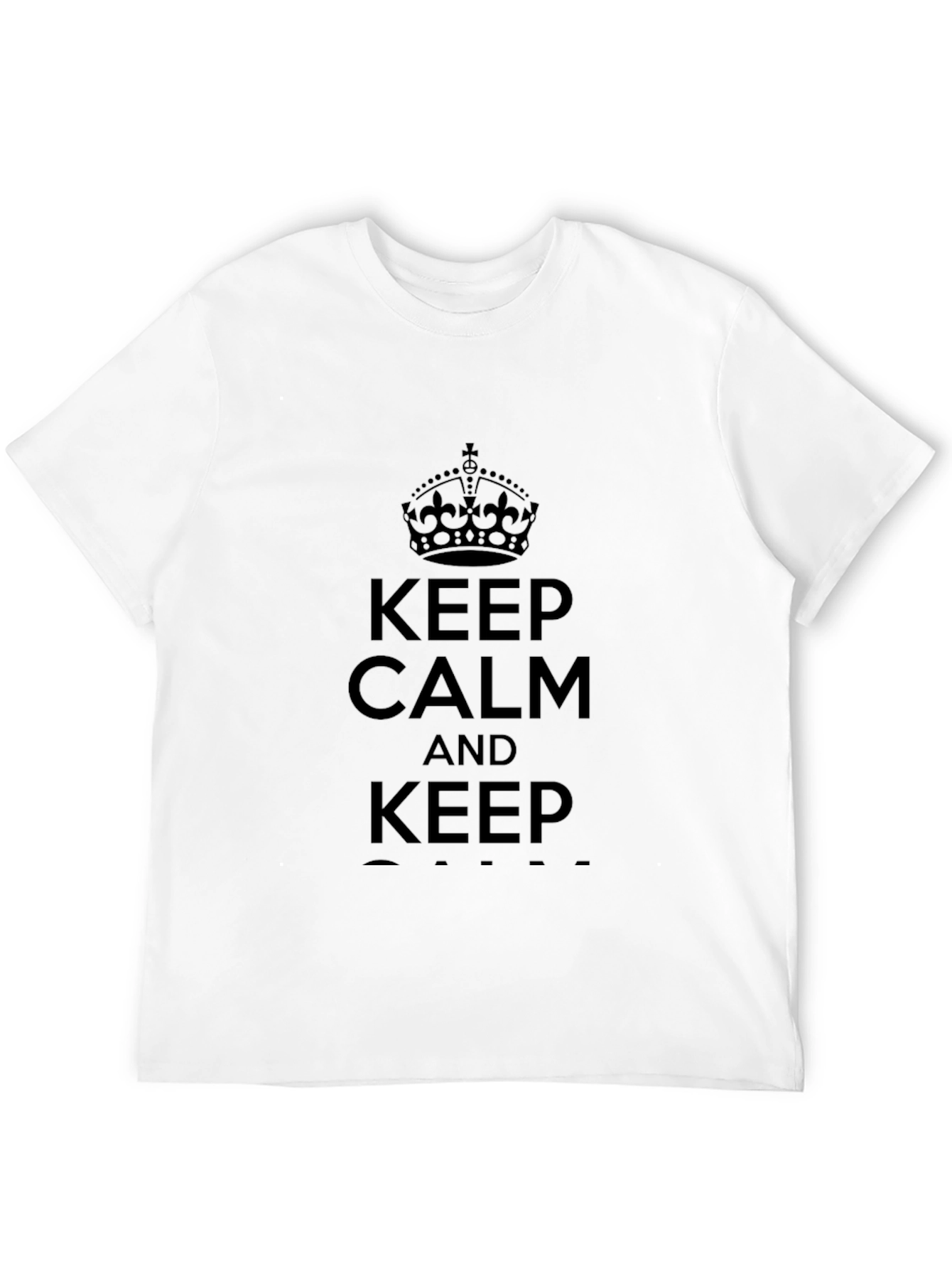 Black Keep Calm Graphic Black Tee view 12
