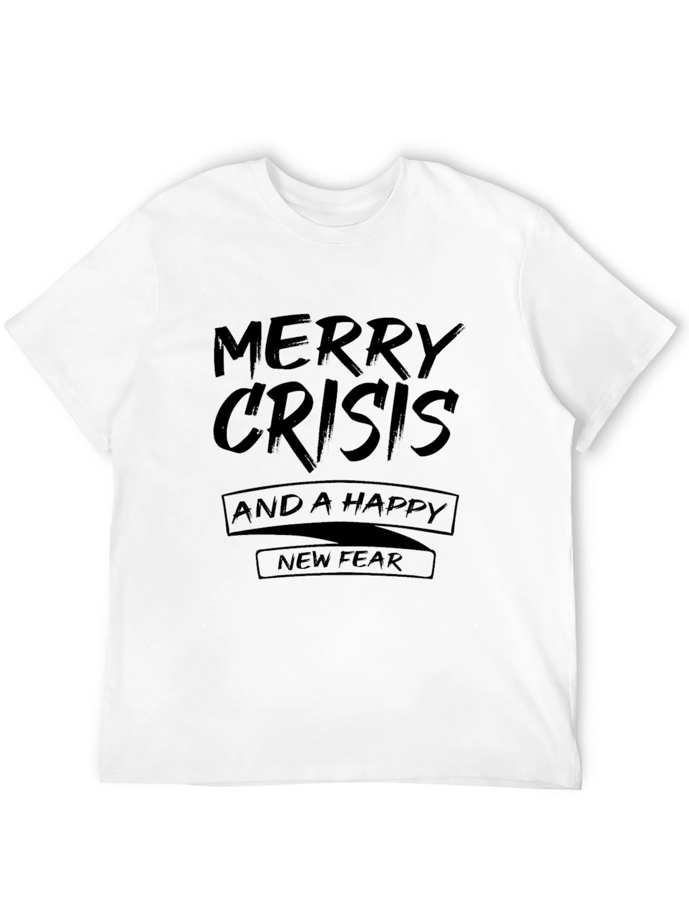 Black Merry Crisis Graphic T-Shirt view 12