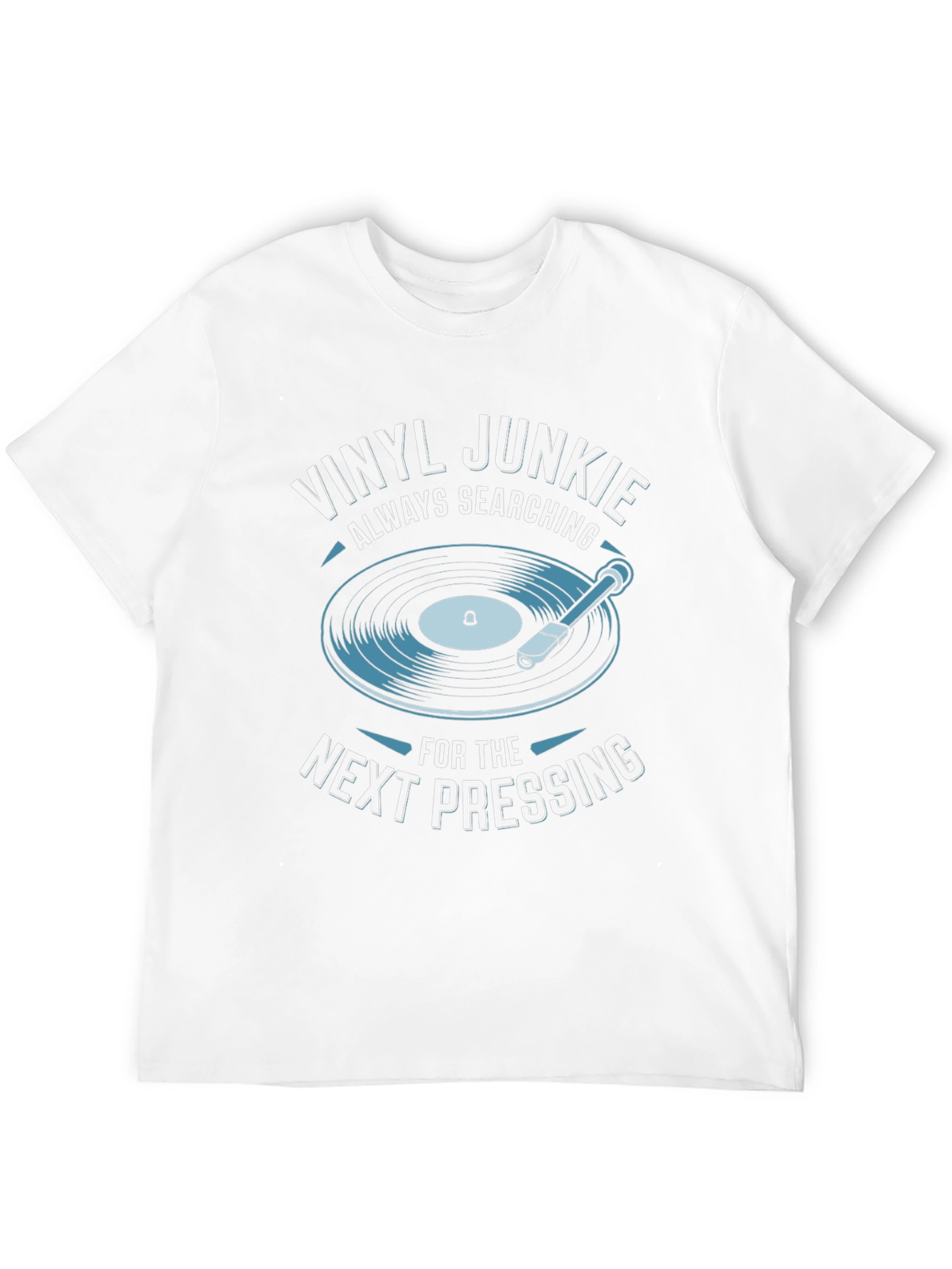 Black Vinyl Junkie T-Shirt - Always Searching view 12