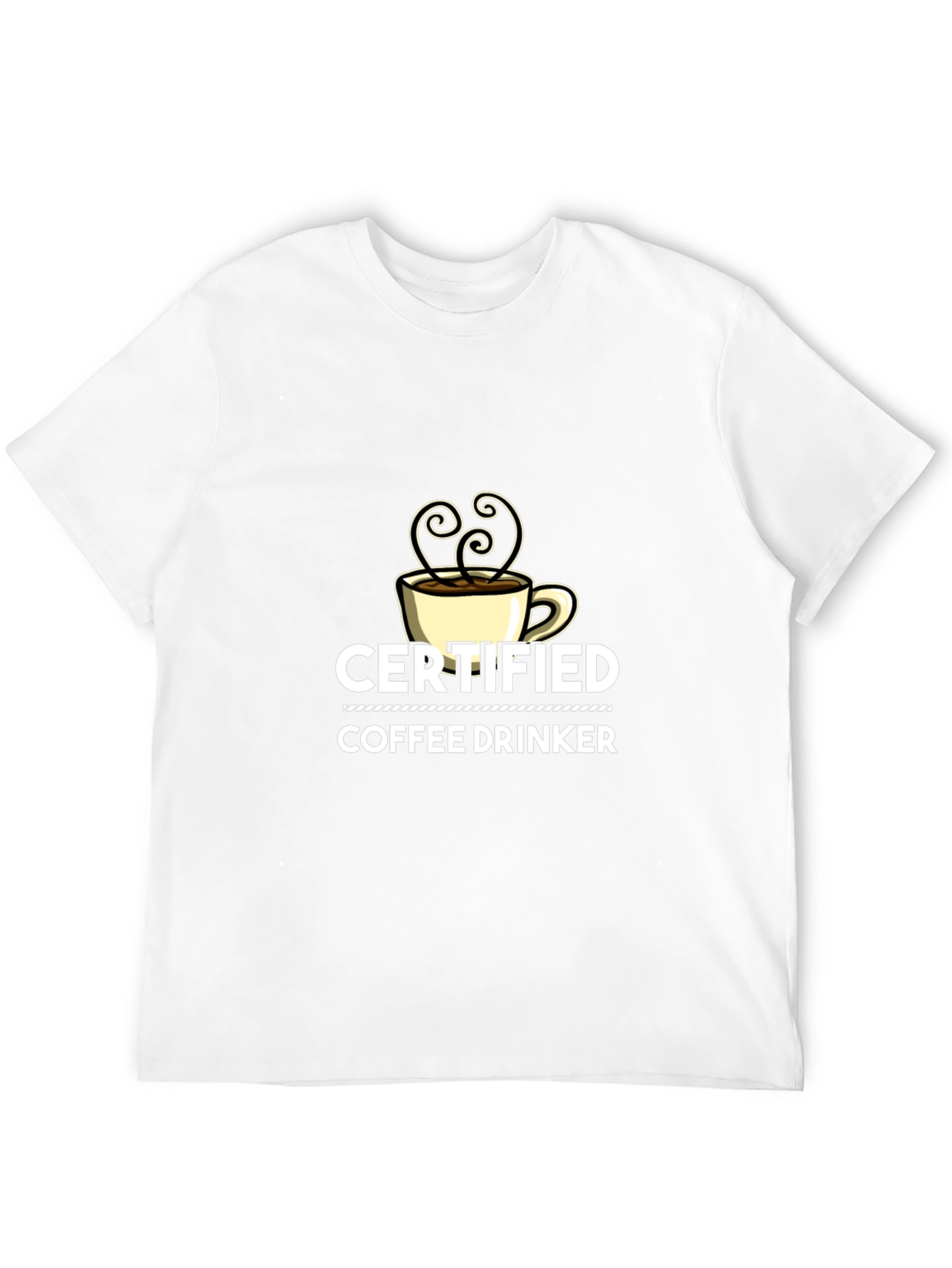 Black Certified Coffee Drinker Black T-Shirt view 12