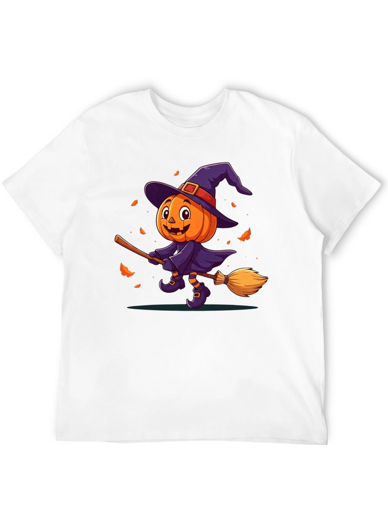 Black Halloween Pumpkin Witch T-Shirt view 12