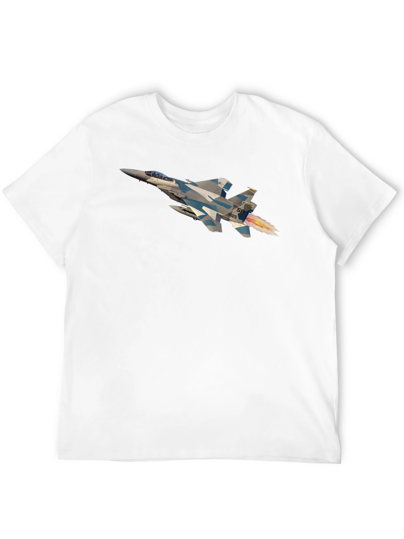 Black Jet Fighter Graphic Tee - Black Crew Neck view 12