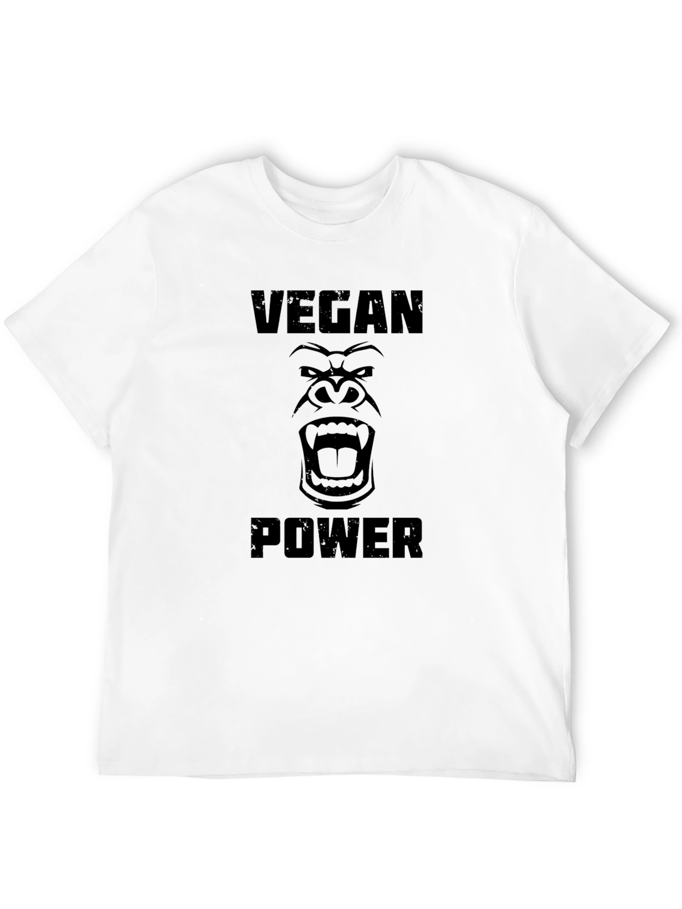 Vegan Power Gorilla Graphic Tee - Black - 12