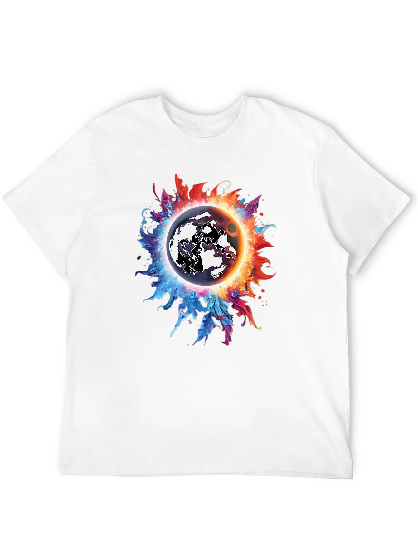 Black Cosmic Eclipse Graphic Tee - Black T-Shirt view 12