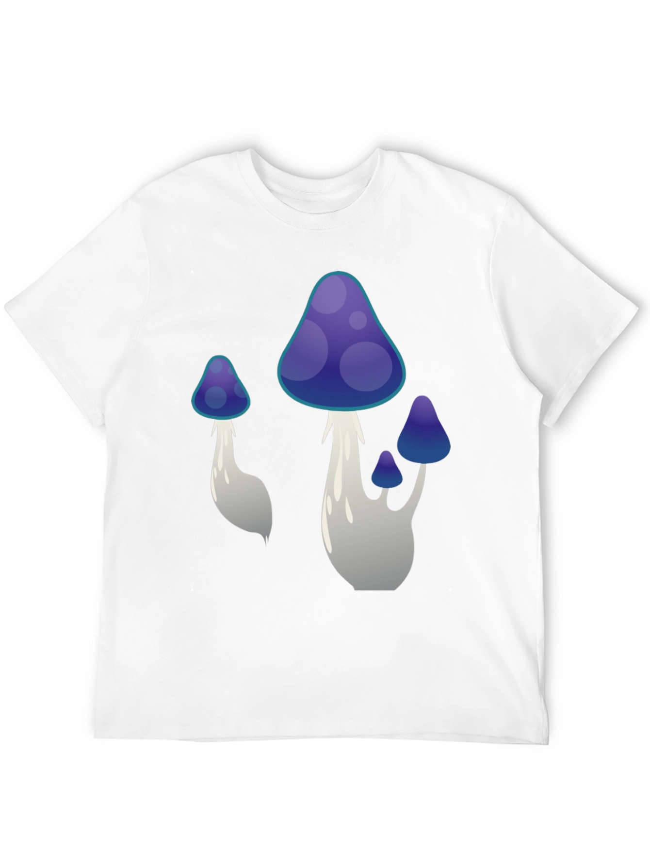 Black Mushroom Graphic Tee - Black Cotton Blend view 12