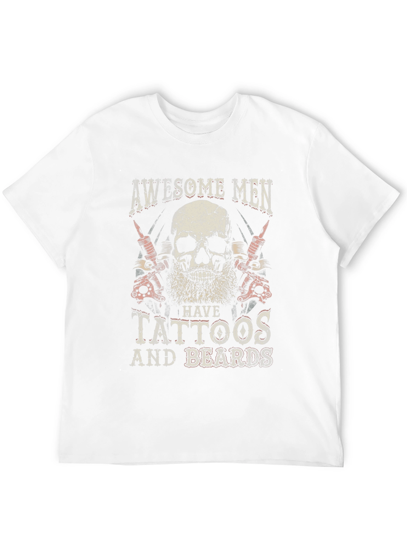 Black Awesome Men Tattoo & Beard Graphic Tee view 12