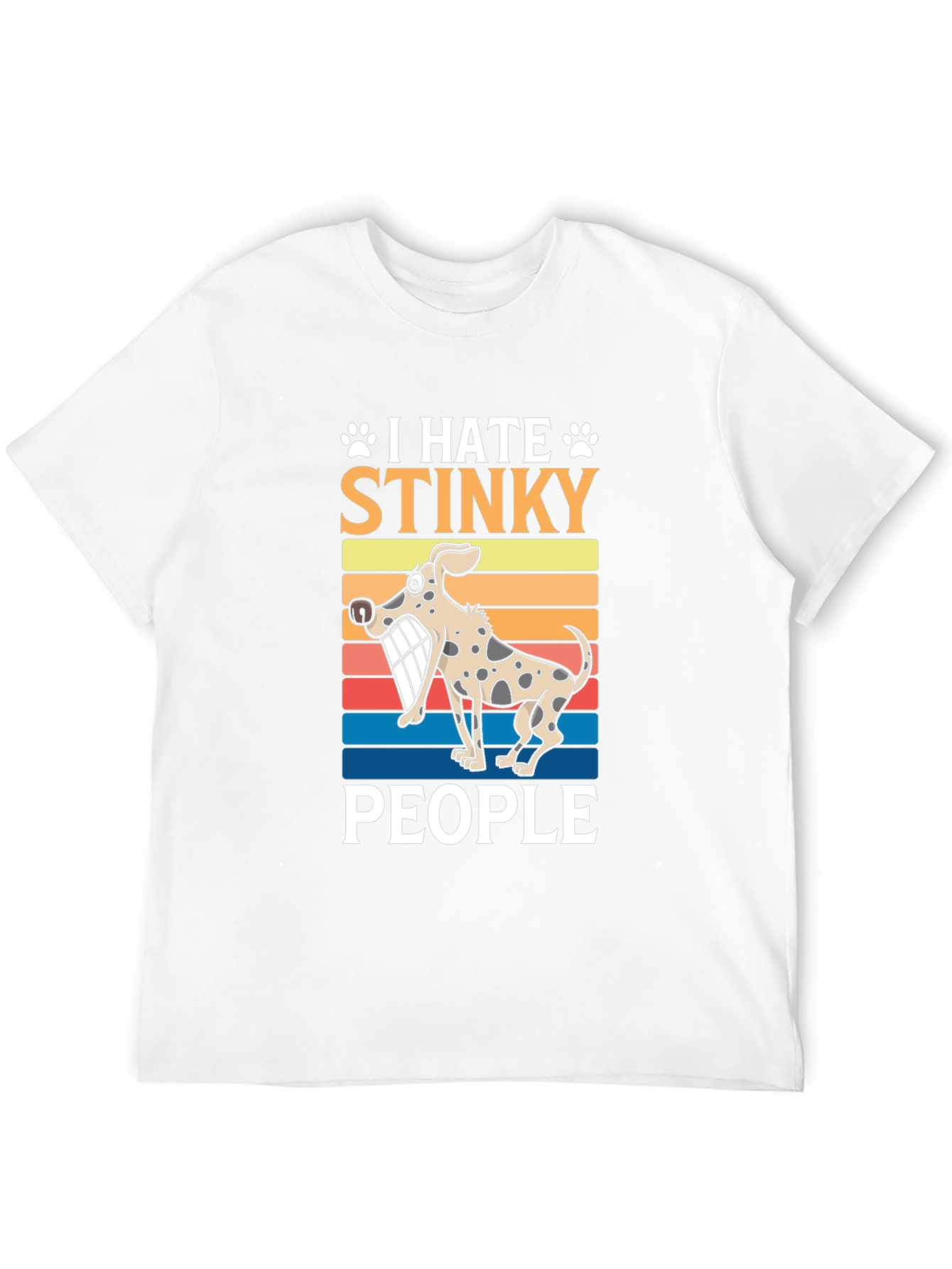 Black I Hate Stinky People Graphic Tee - Dog Lover T-Shirt view 12