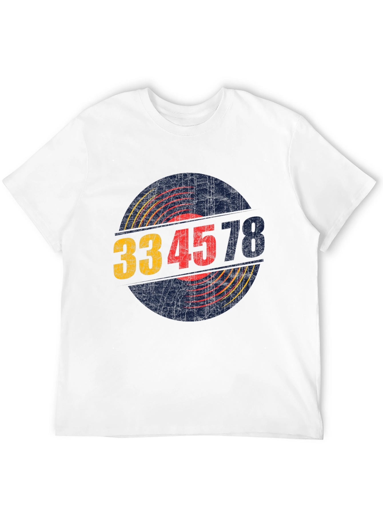 Black Vintage Record Player Speed T-Shirt view 12