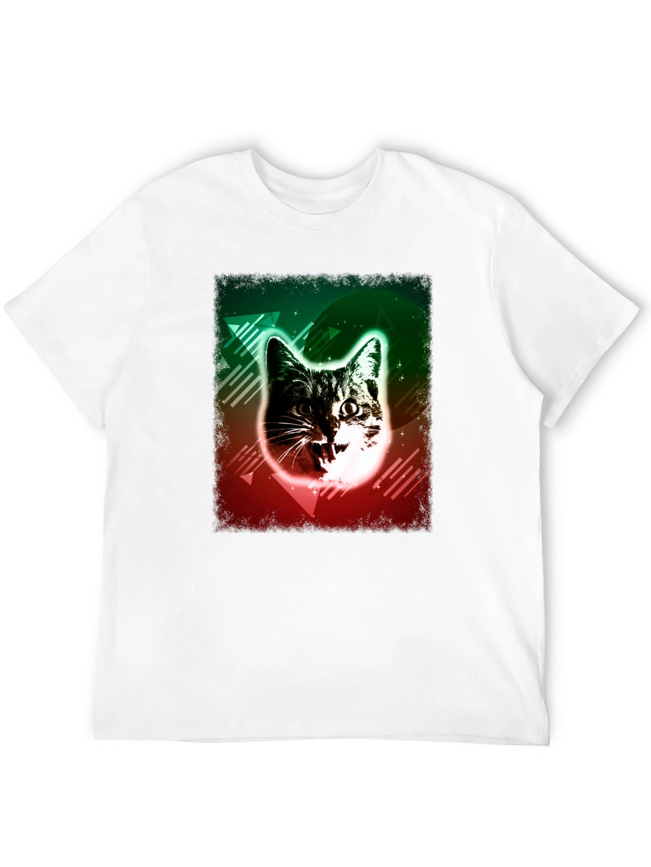 Black Retro Cat Graphic Tee - Black Cotton Comfort view 12
