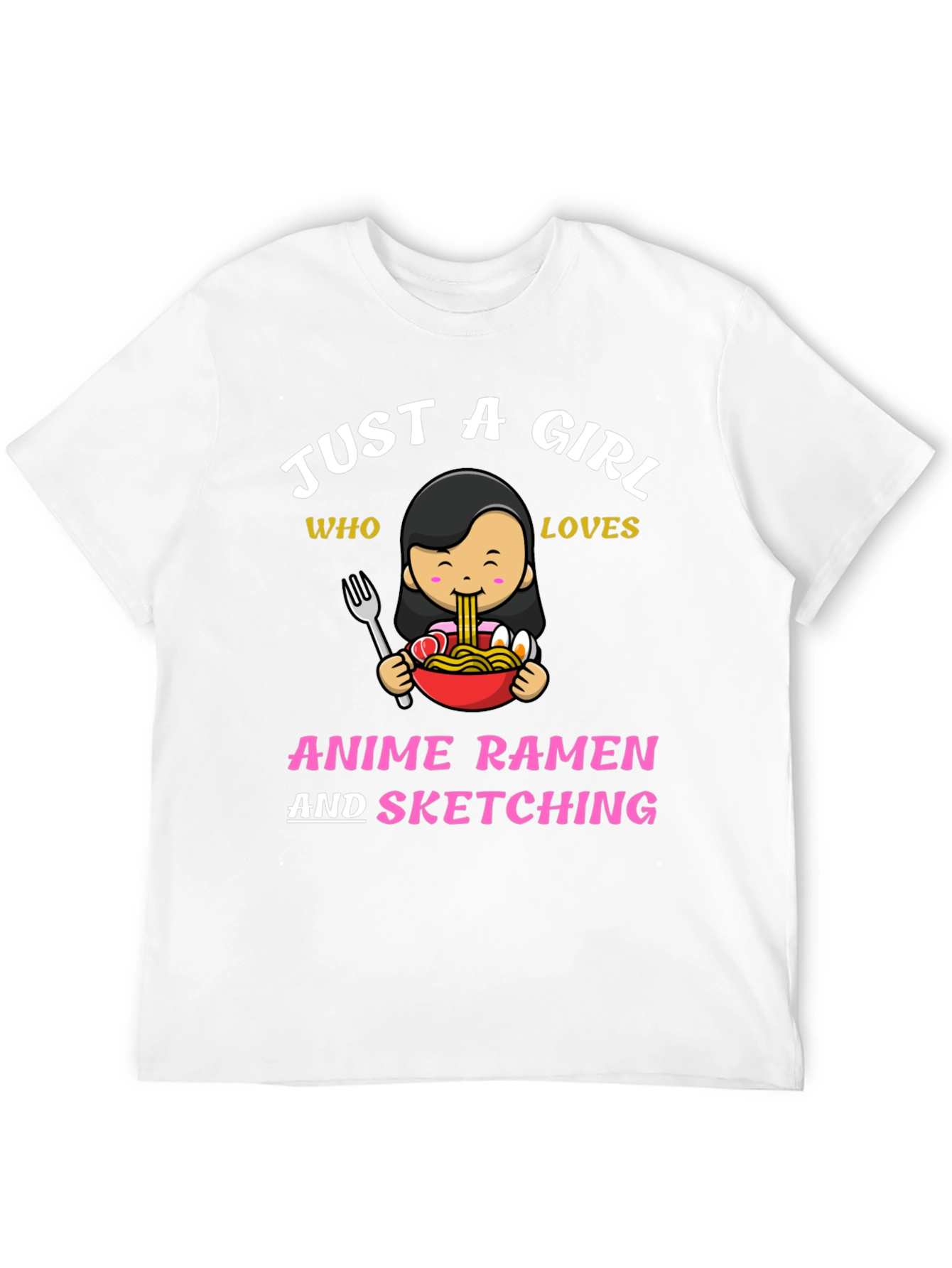 Black Anime Ramen & Sketching T-Shirt view 12