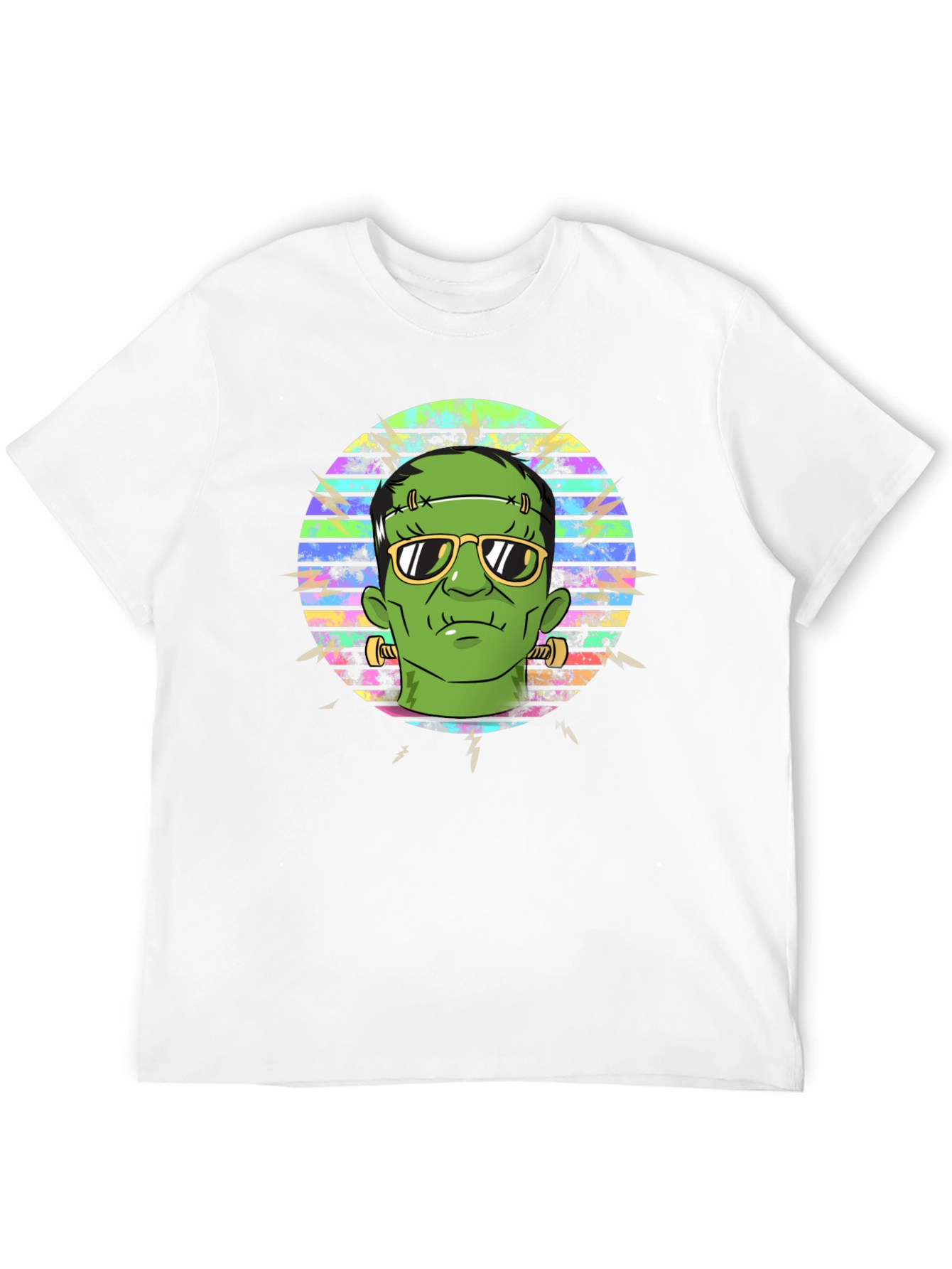 Black Frankenstein Graphic Tee - Retro Halloween T-Shirt view 12